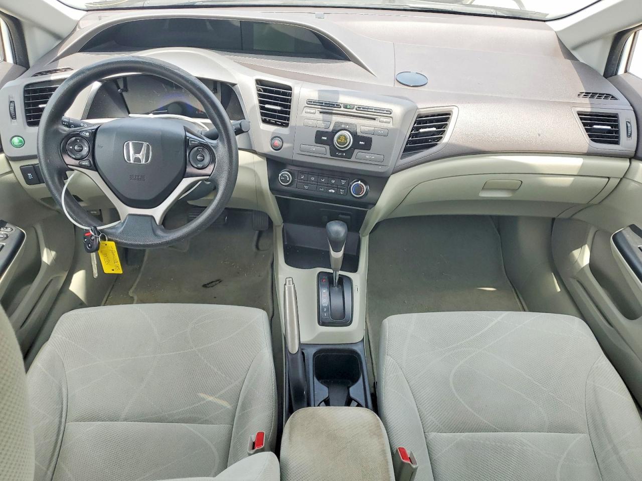 2012 Honda Civic Lx White vin: 19XFB2F53CE372107