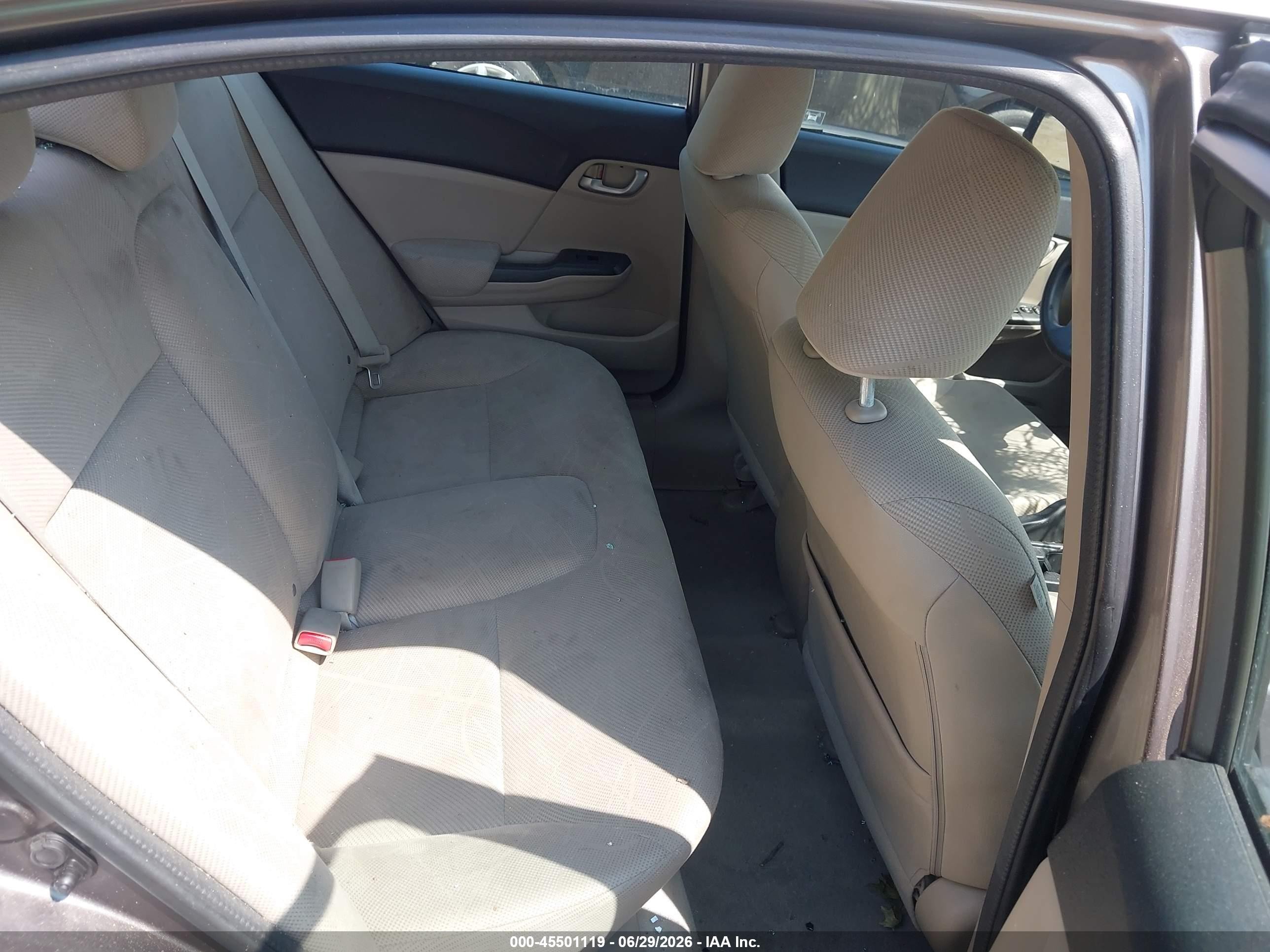 2012 Honda Civic Lx Gray vin: 19XFB2F53CE382734