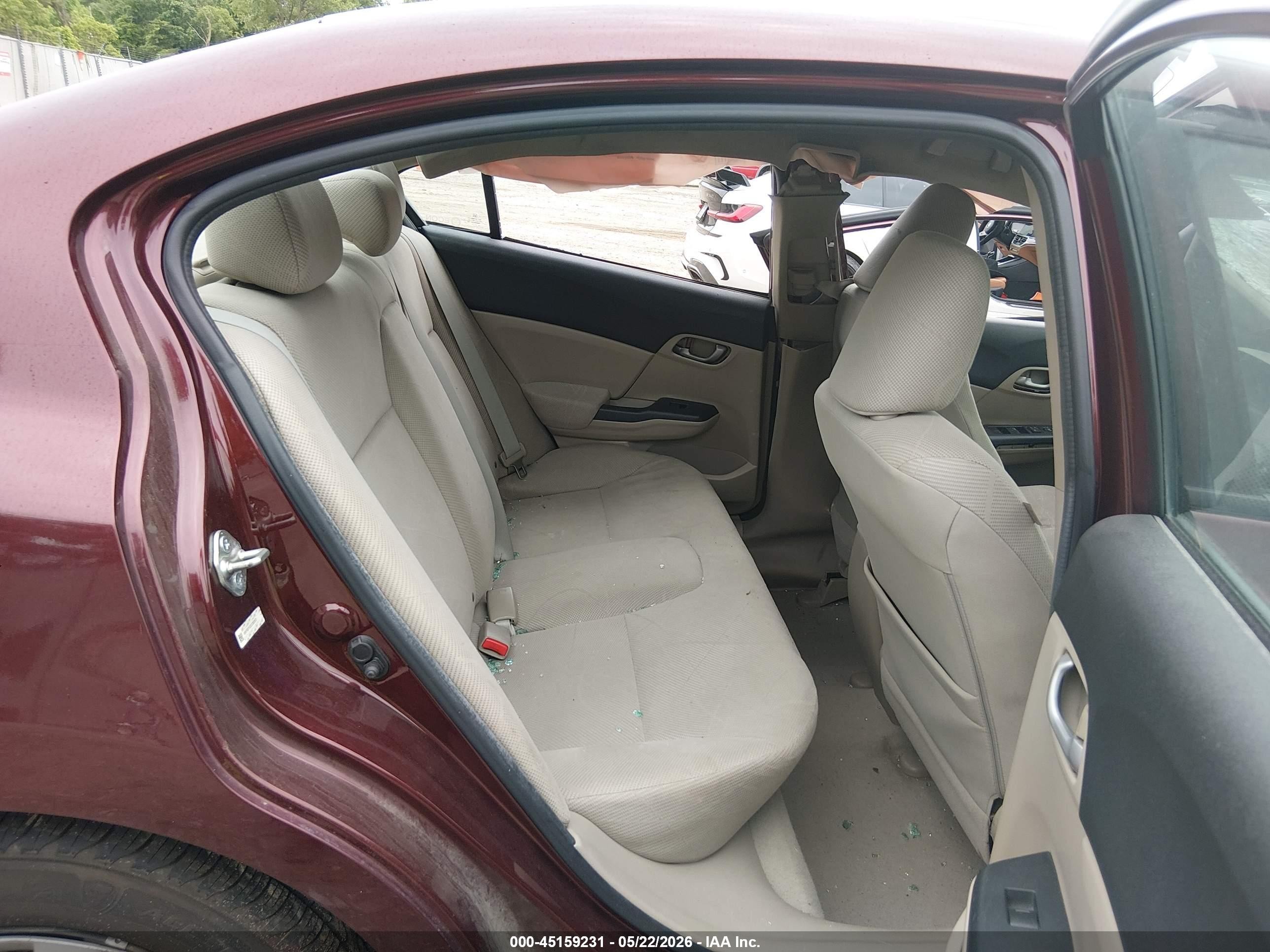 2012 Honda Civic Lx Maroon vin: 19XFB2F53CE392972