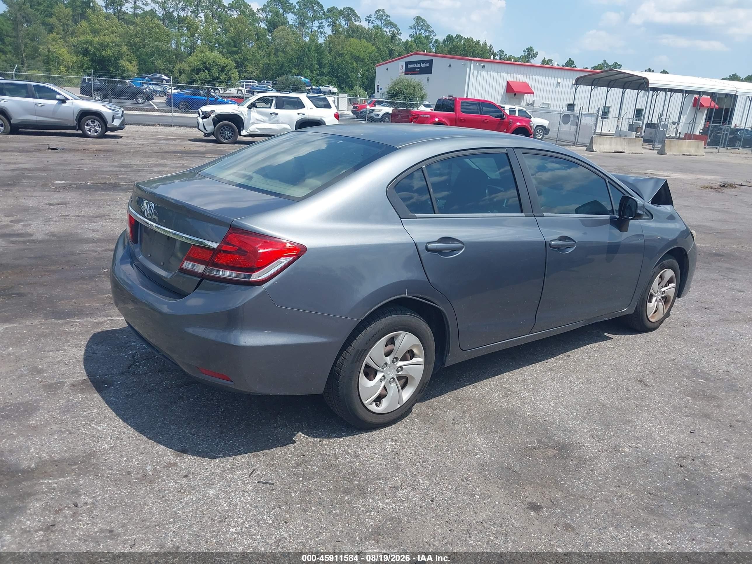2013 Honda Civic Lx Gray vin: 19XFB2F53DE000753