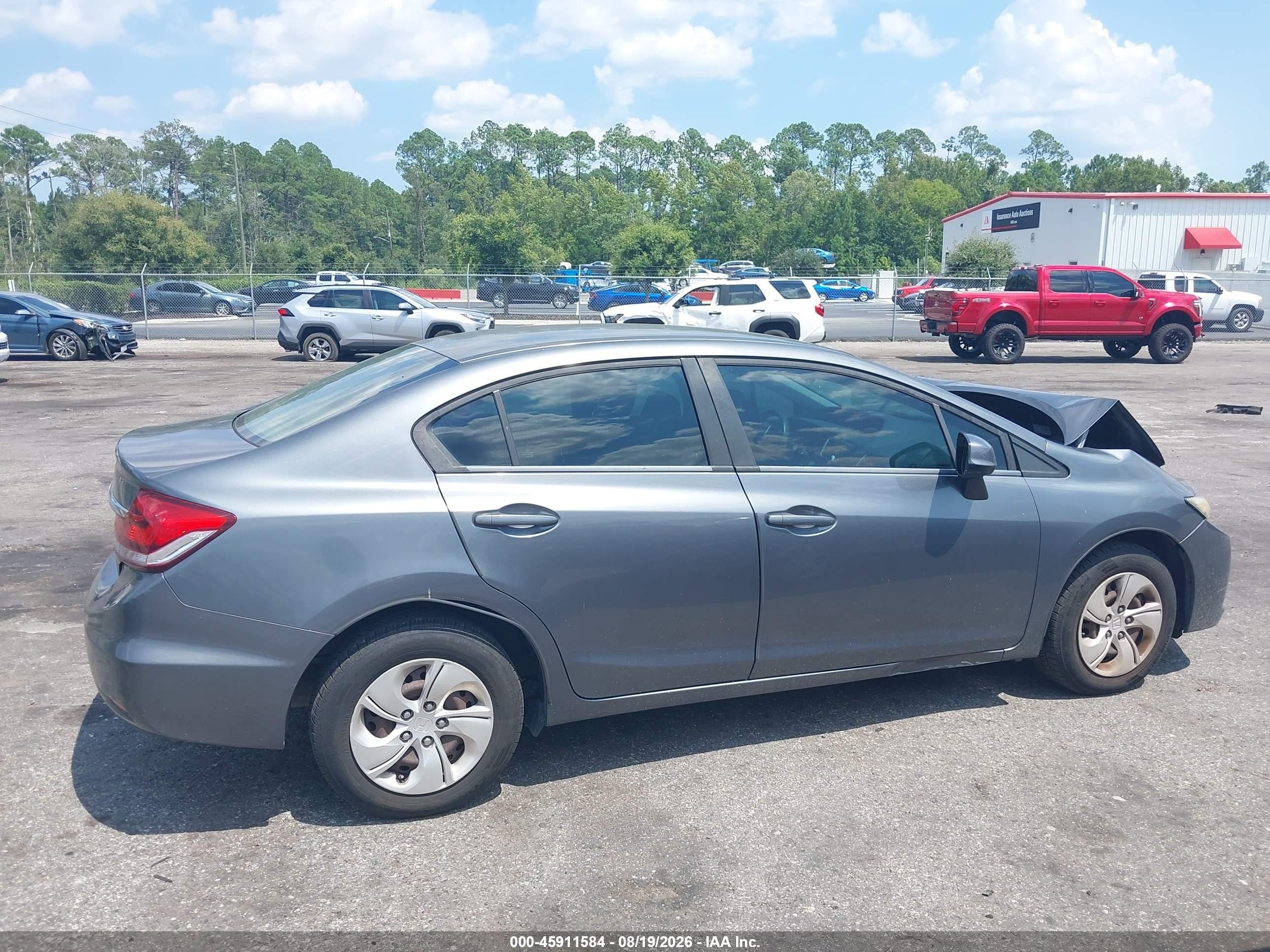 2013 Honda Civic Lx Gray vin: 19XFB2F53DE000753