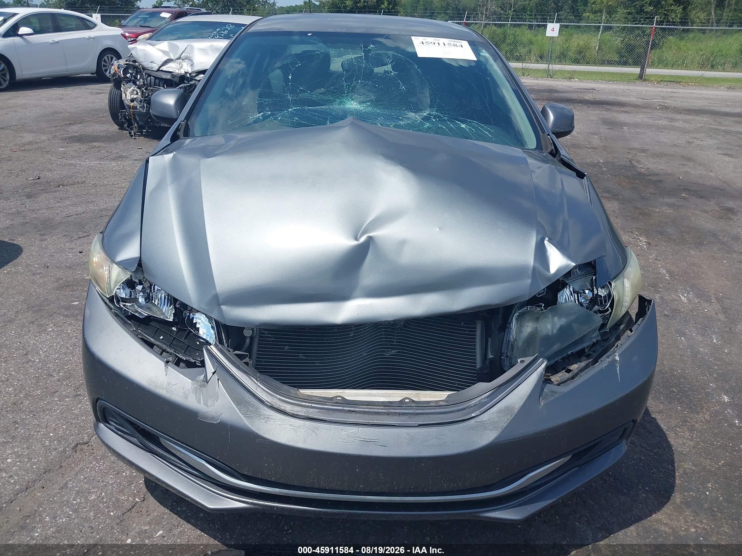 2013 Honda Civic Lx Gray vin: 19XFB2F53DE000753