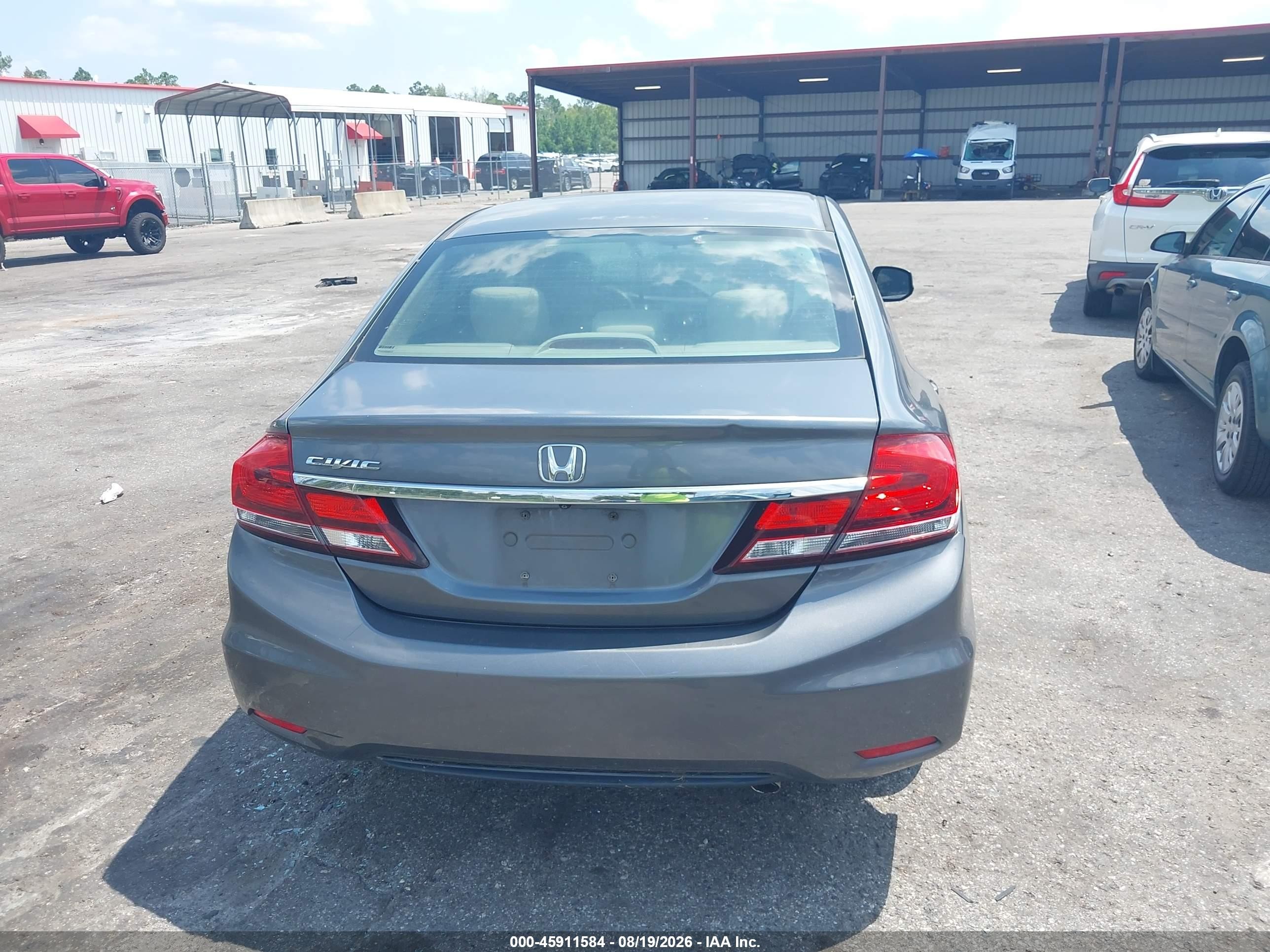 2013 Honda Civic Lx Gray vin: 19XFB2F53DE000753