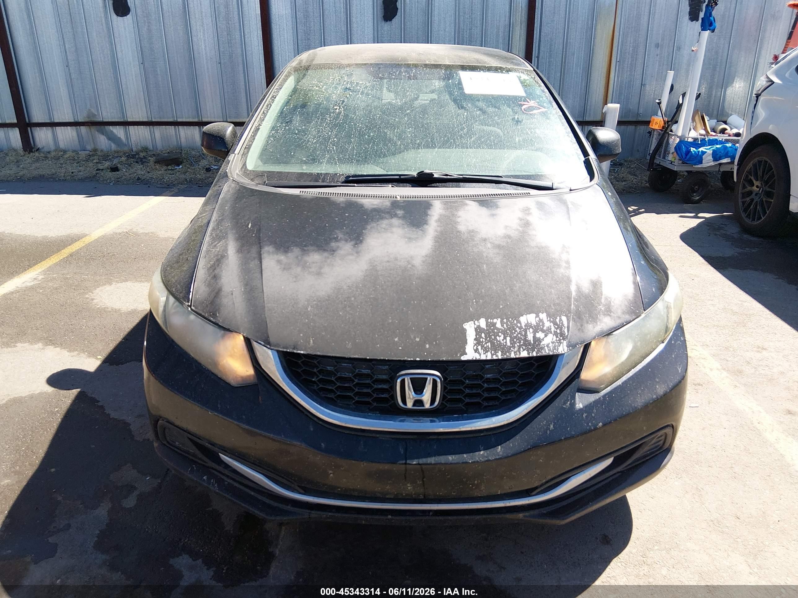 2013 Honda Civic Lx Black vin: 19XFB2F53DE007539