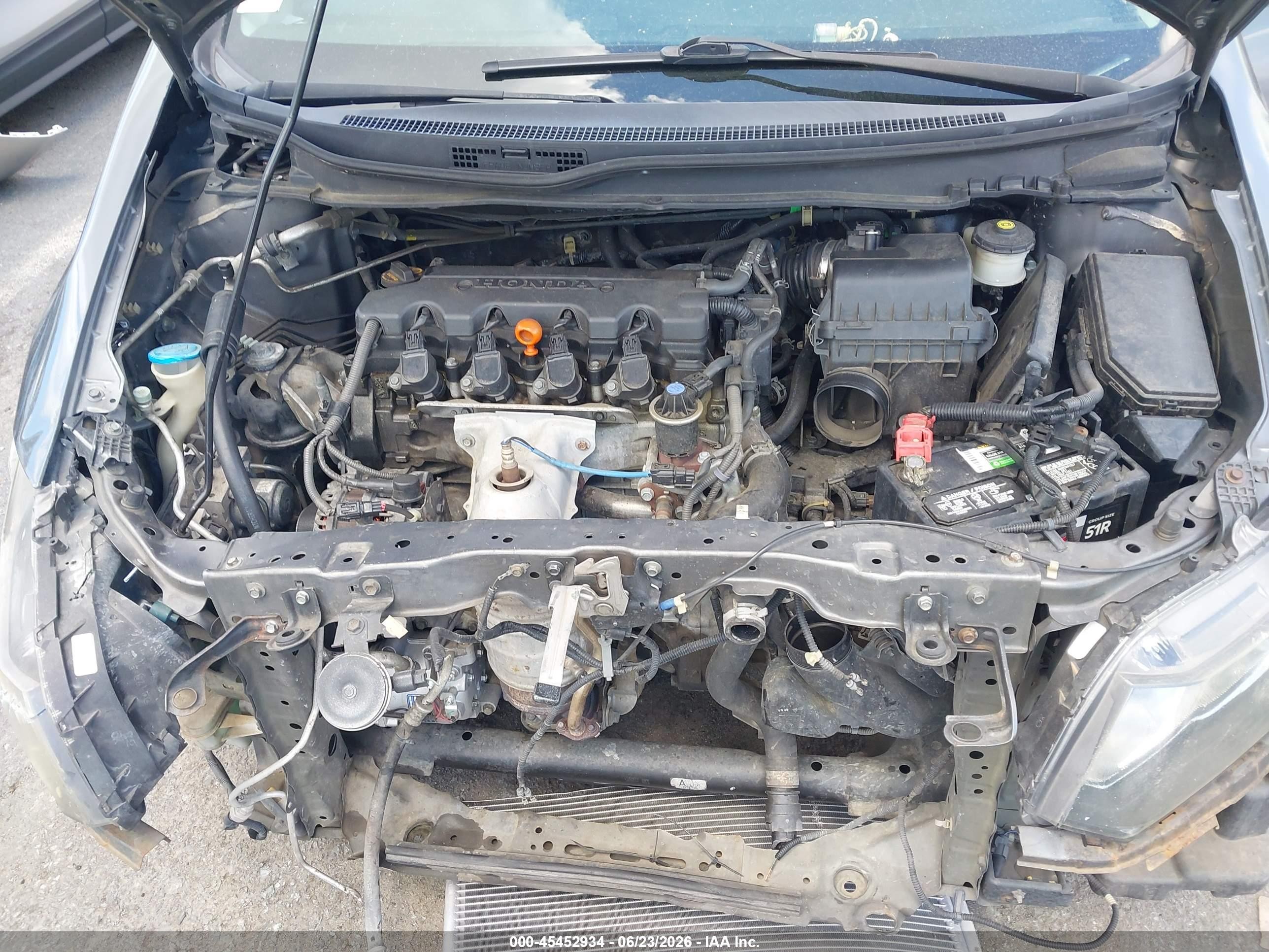 2013 Honda Civic Lx Gray vin: 19XFB2F53DE007640