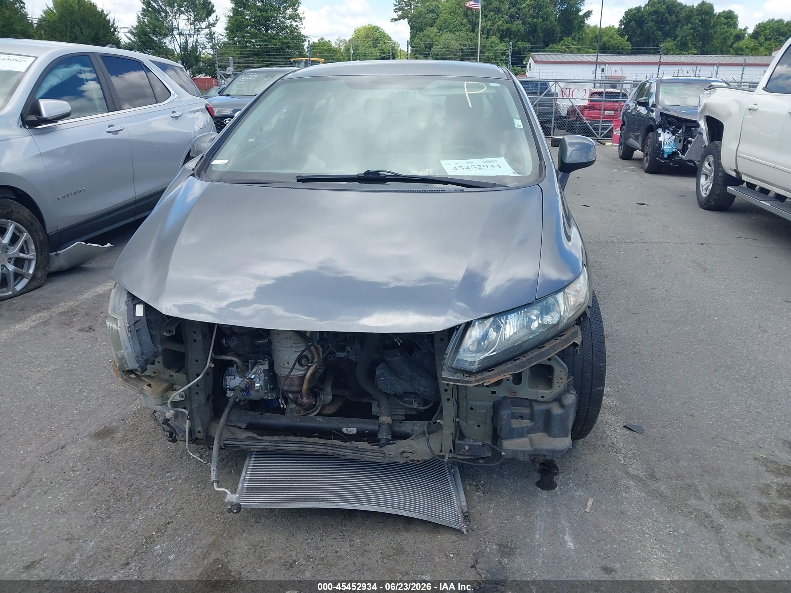 2013 Honda Civic Lx Gray vin: 19XFB2F53DE007640