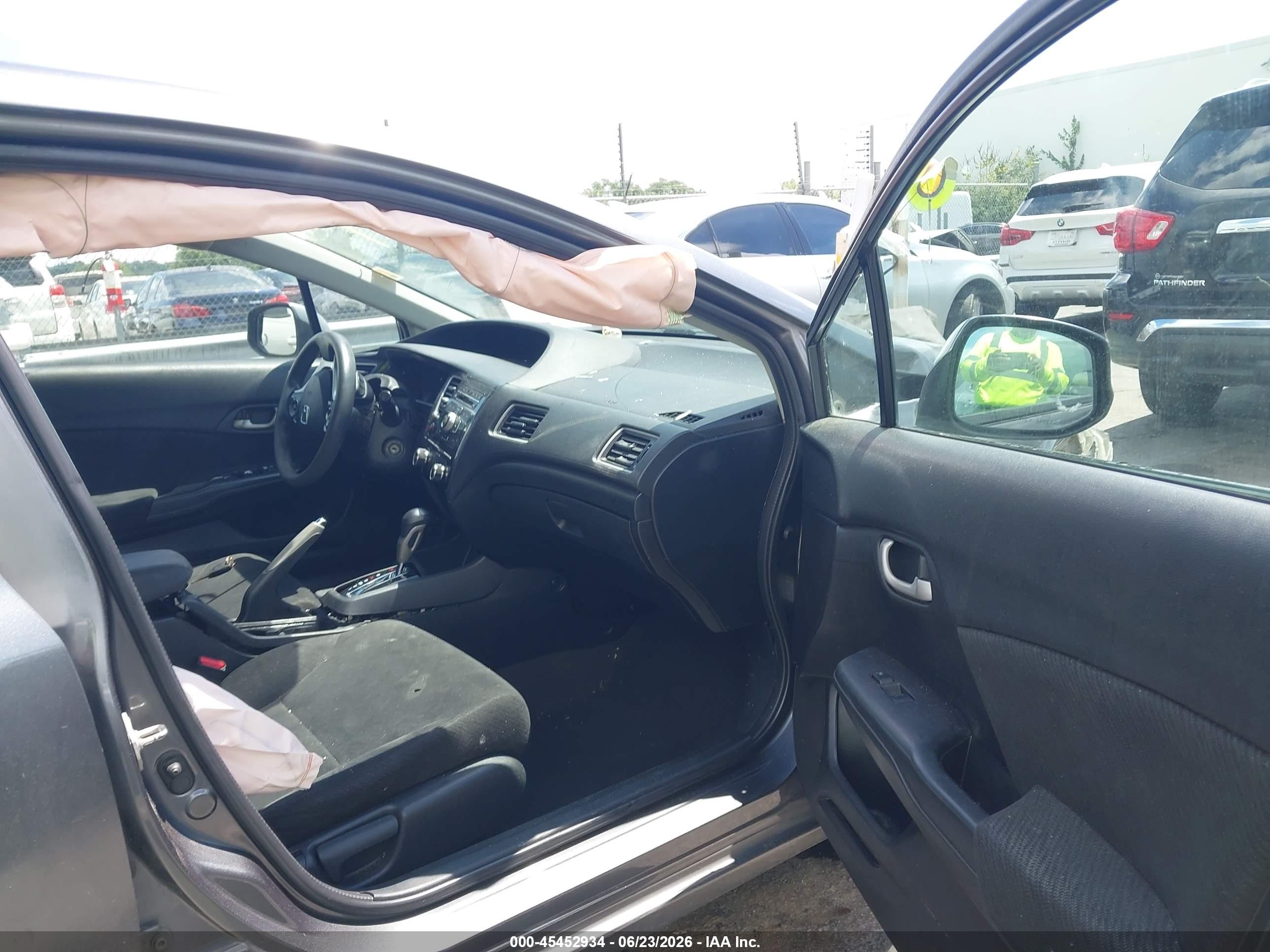 2013 Honda Civic Lx Gray vin: 19XFB2F53DE007640