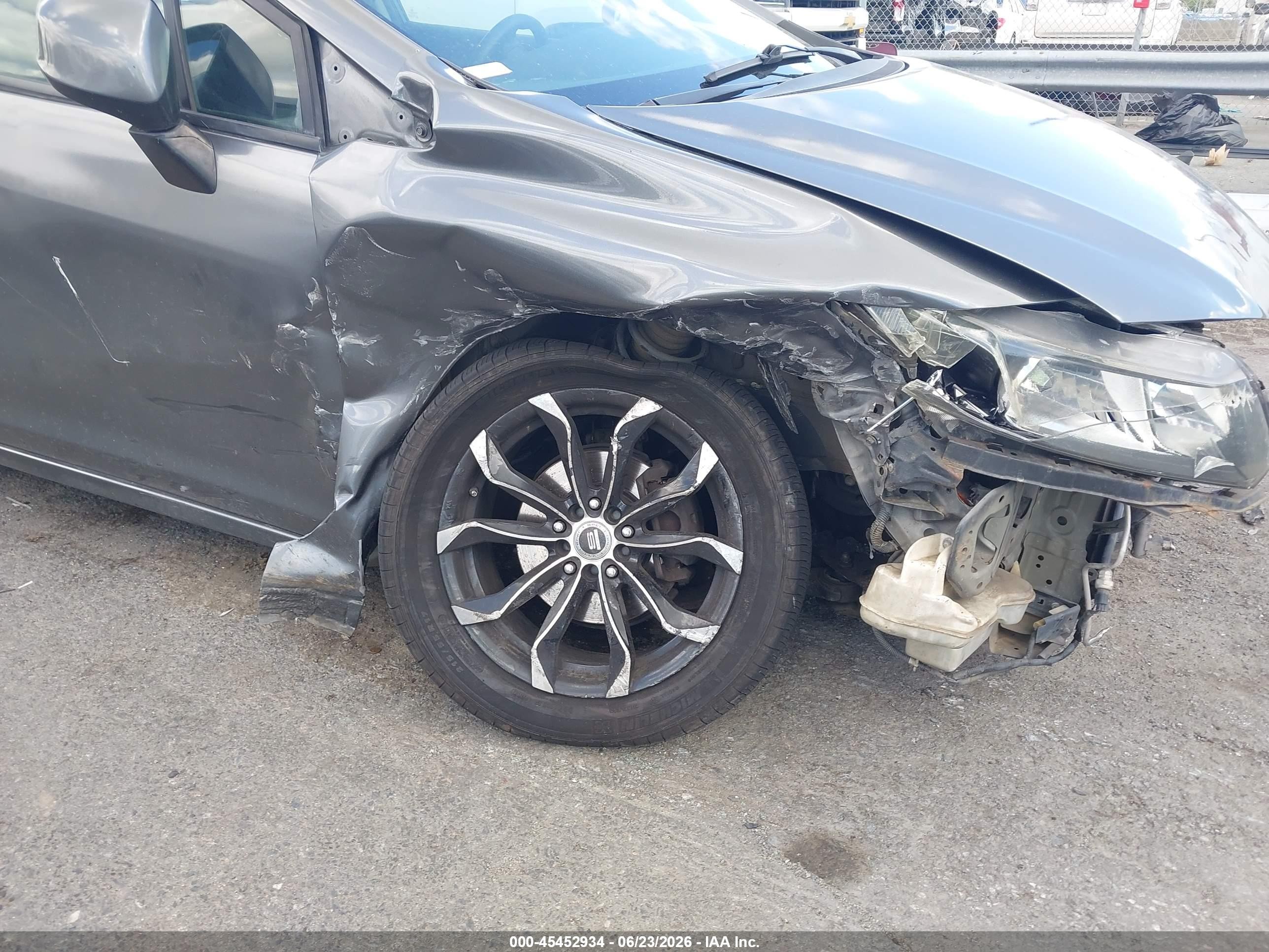 2013 Honda Civic Lx Gray vin: 19XFB2F53DE007640