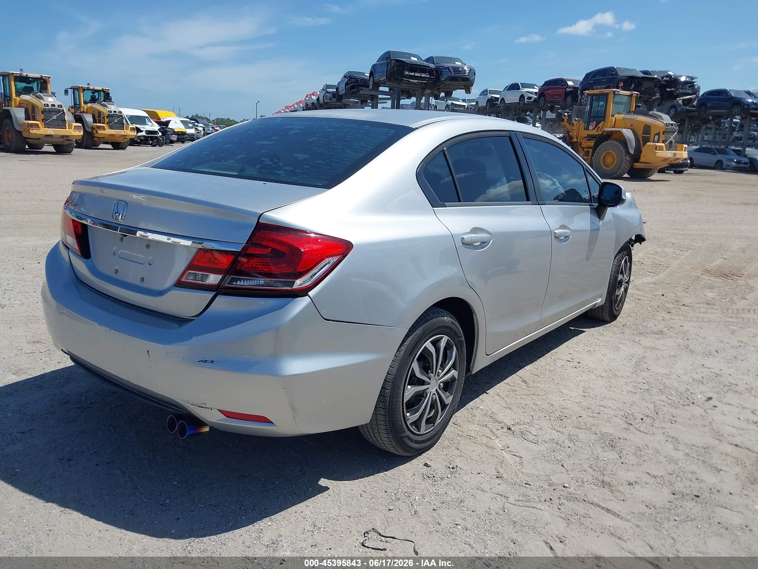 2013 Honda Civic Lx Silver vin: 19XFB2F53DE014300