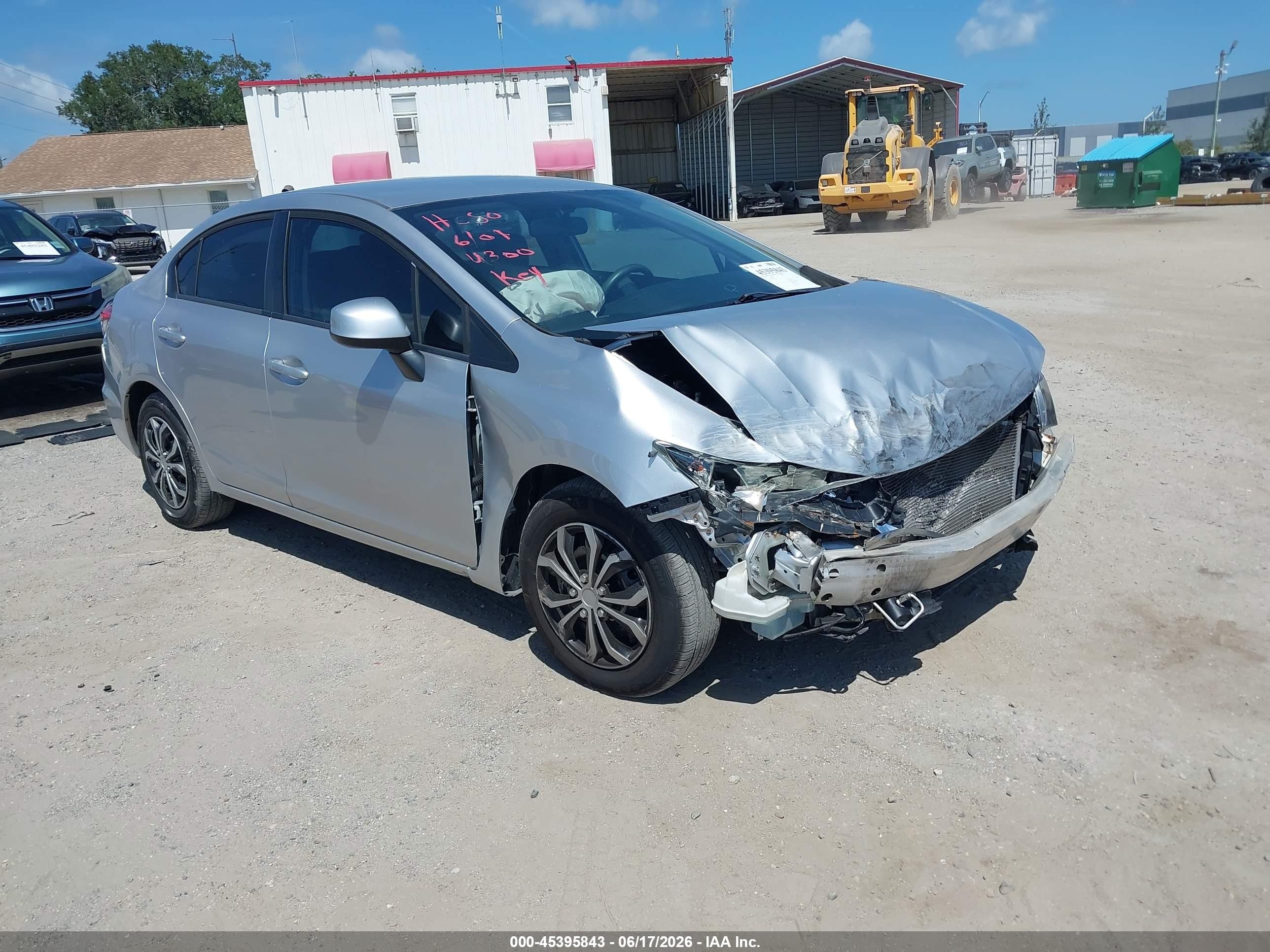 2013 Honda Civic Lx Silver vin: 19XFB2F53DE014300
