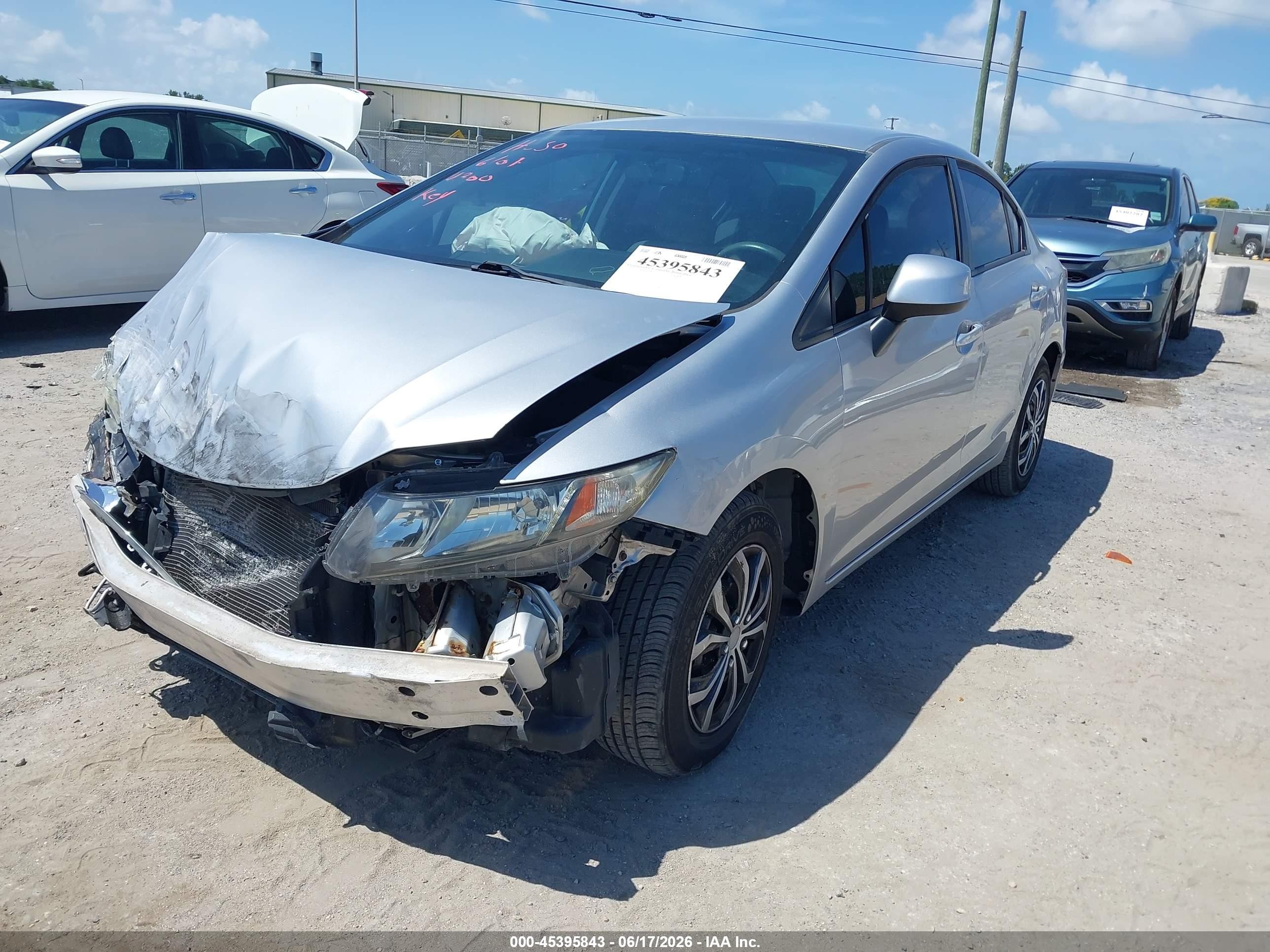 2013 Honda Civic Lx Silver vin: 19XFB2F53DE014300