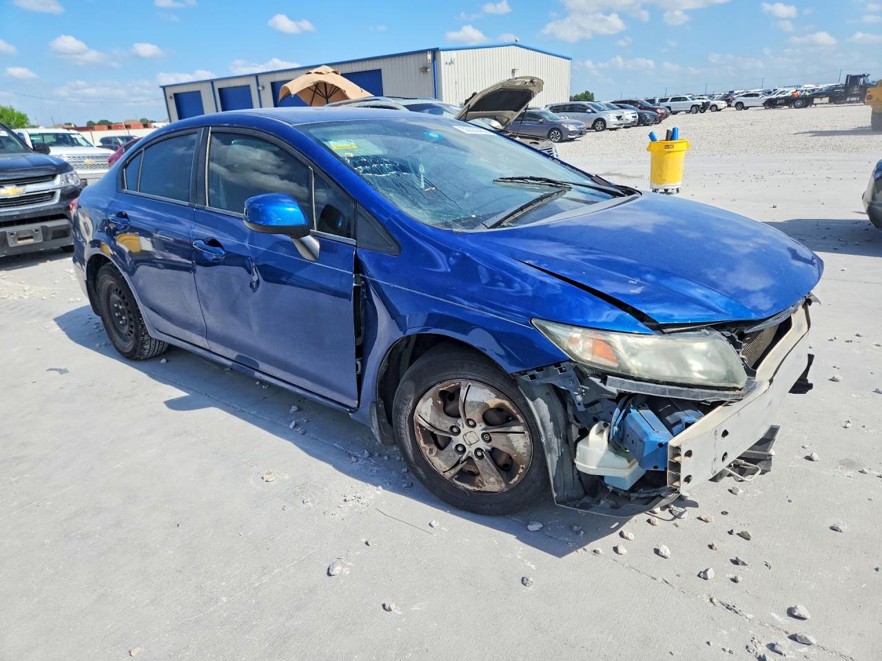 2013 Honda Civic Lx Blue vin: 19XFB2F53DE014524