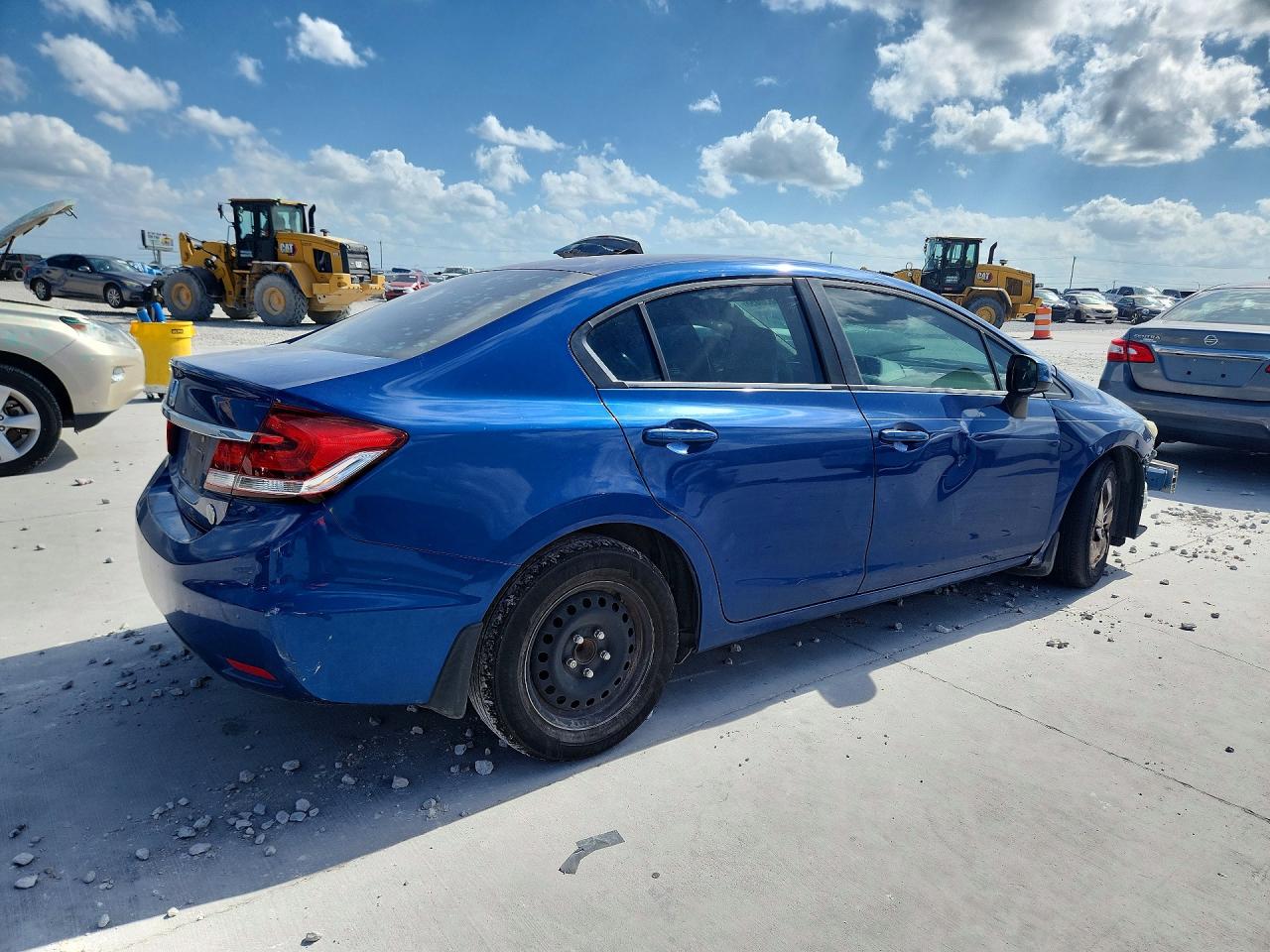 2013 Honda Civic Lx Blue vin: 19XFB2F53DE014524
