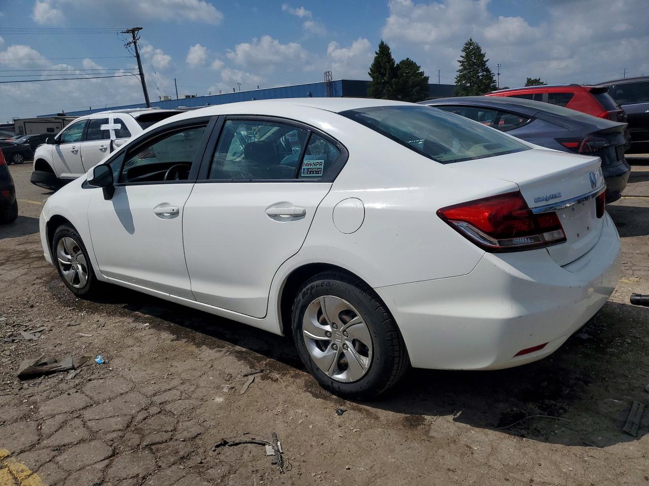 2013 Honda Civic Lx White vin: 19XFB2F53DE017441