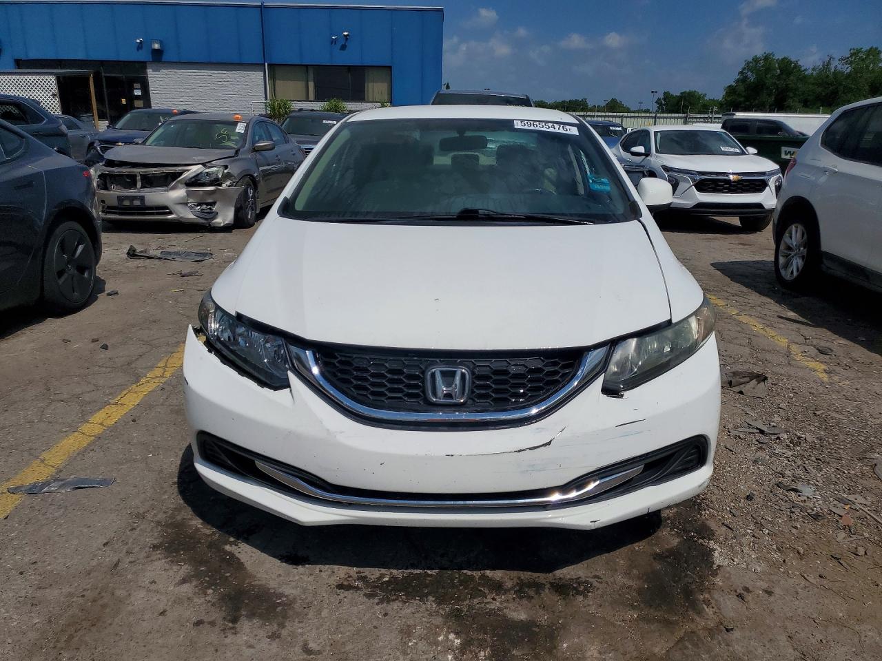 2013 Honda Civic Lx White vin: 19XFB2F53DE017441