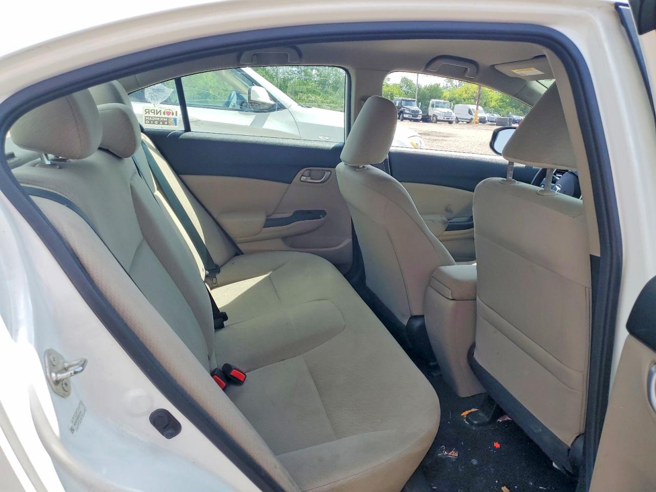 2013 Honda Civic Lx White vin: 19XFB2F53DE017441