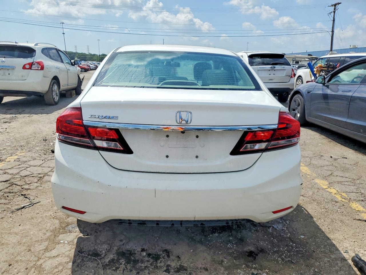 2013 Honda Civic Lx White vin: 19XFB2F53DE017441