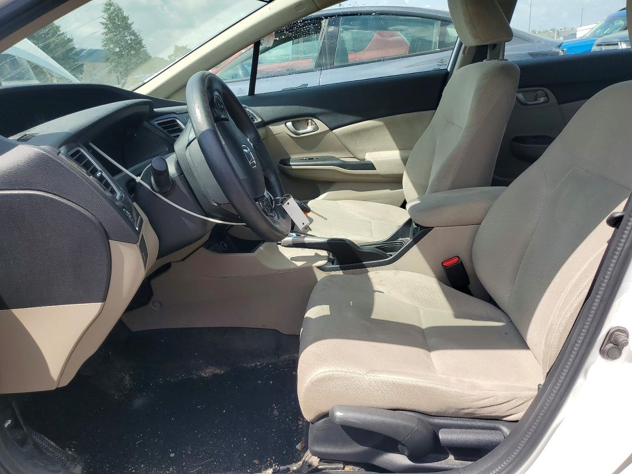 2013 Honda Civic Lx White vin: 19XFB2F53DE017441