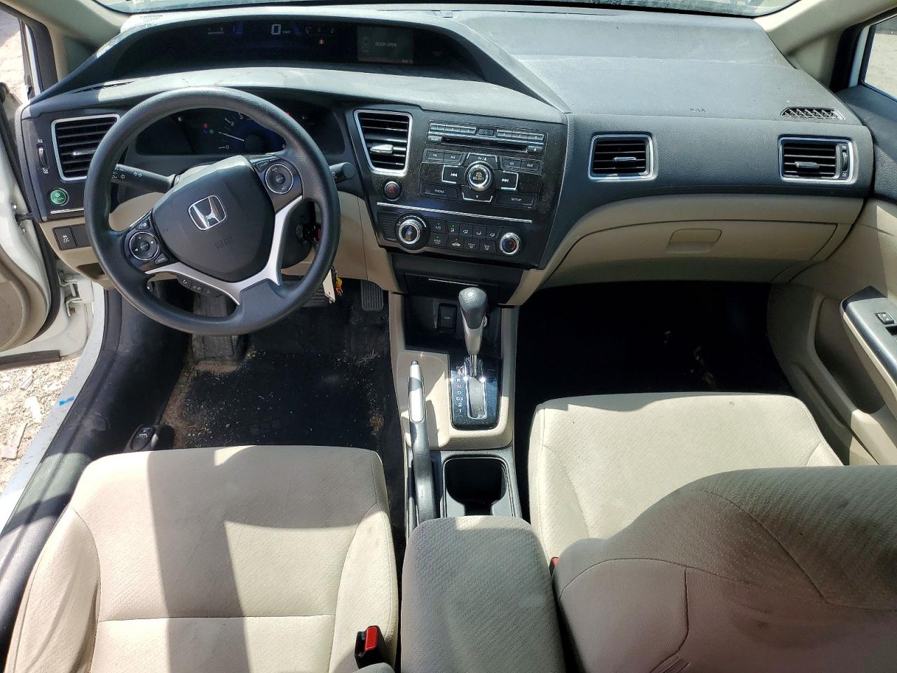 2013 Honda Civic Lx White vin: 19XFB2F53DE017441