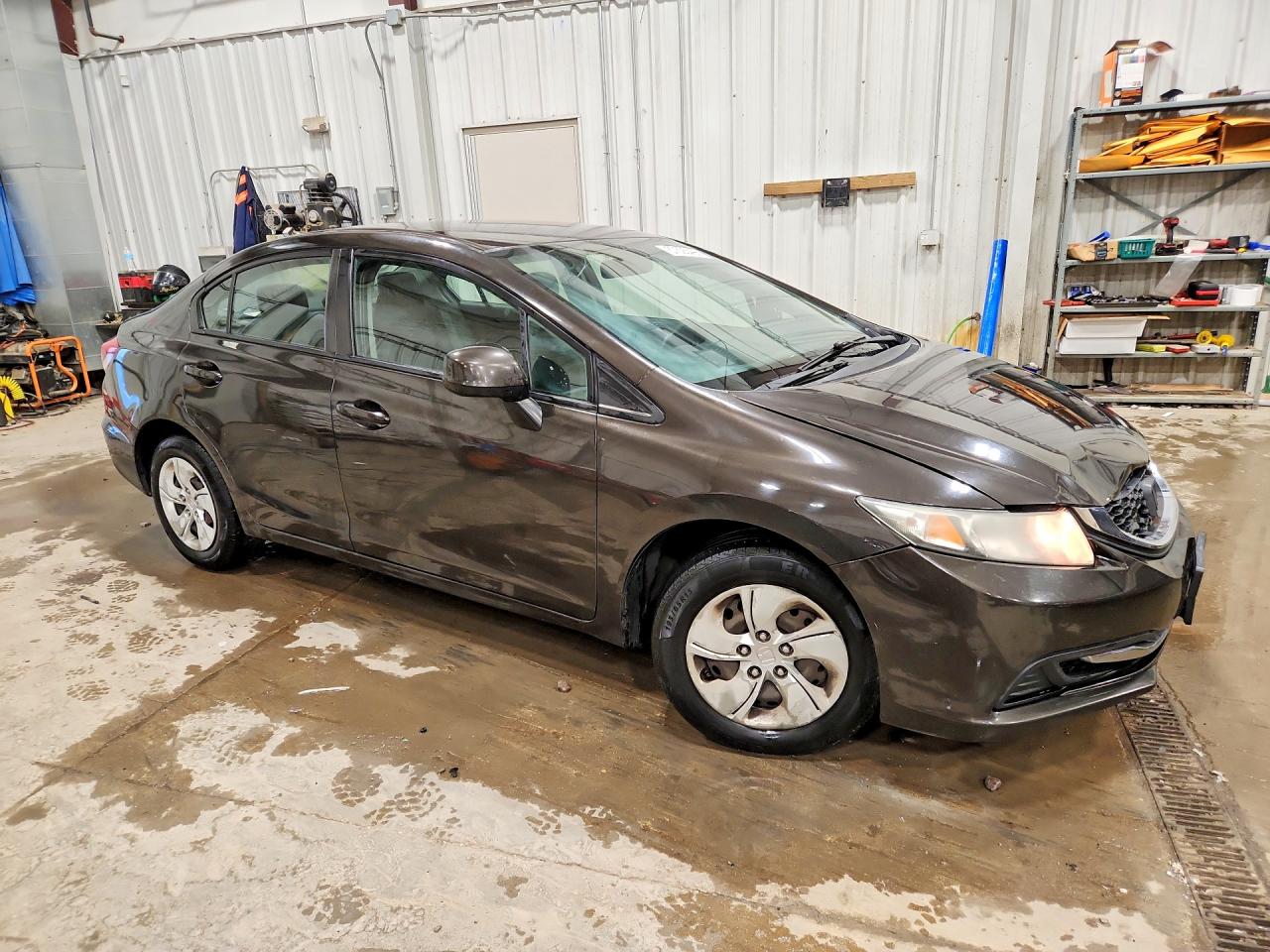 2013 Honda Civic Lx Коричневый vin: 19XFB2F53DE017830