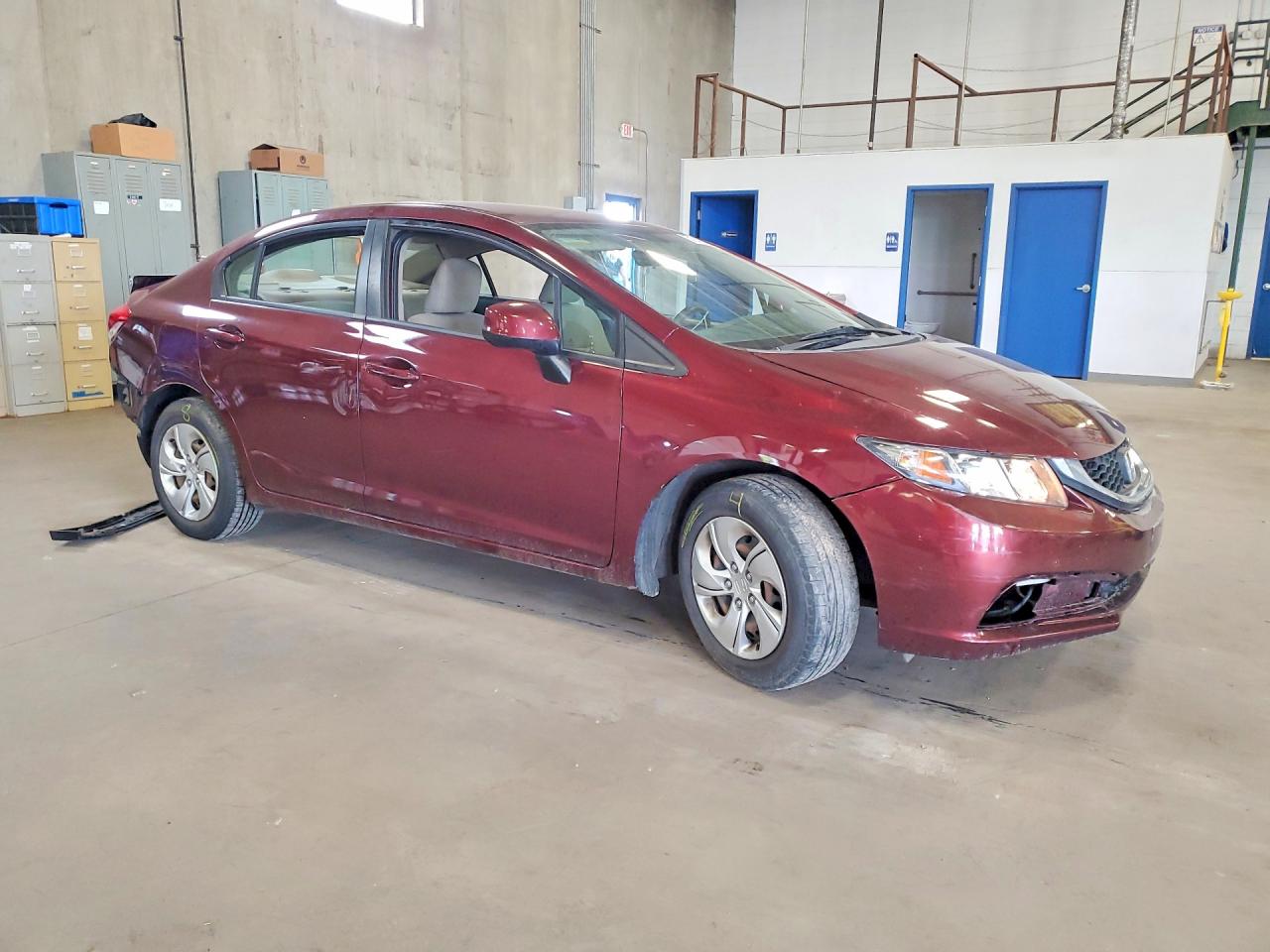 2013 Honda Civic Lx Maroon vin: 19XFB2F53DE029492