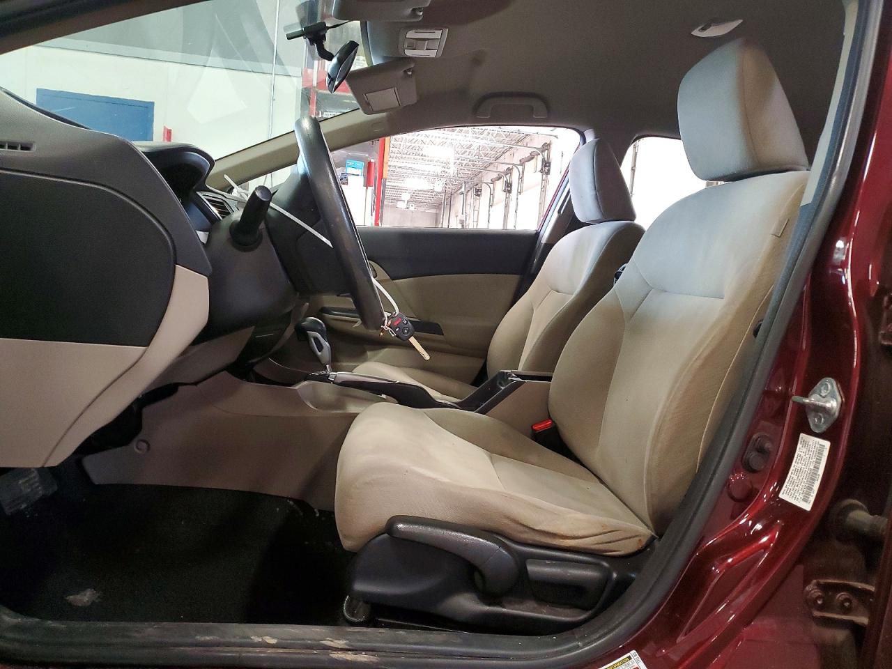 2013 Honda Civic Lx Maroon vin: 19XFB2F53DE029492