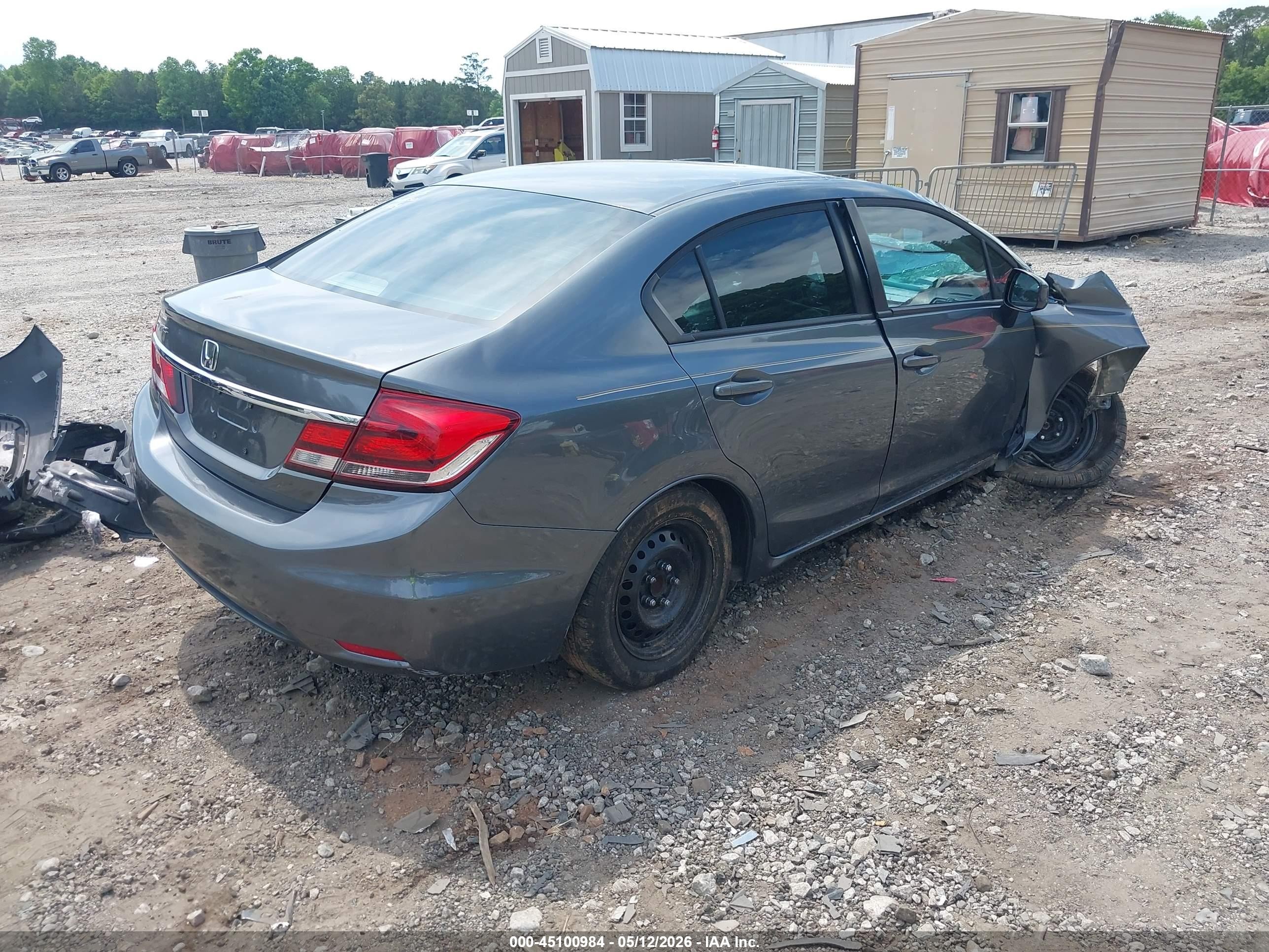 2013 Honda Civic Lx Gray vin: 19XFB2F53DE031324