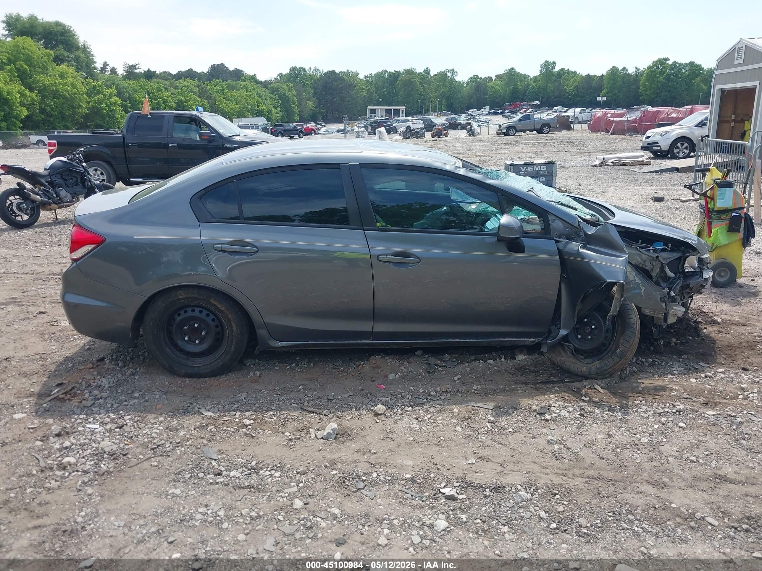2013 Honda Civic Lx Gray vin: 19XFB2F53DE031324