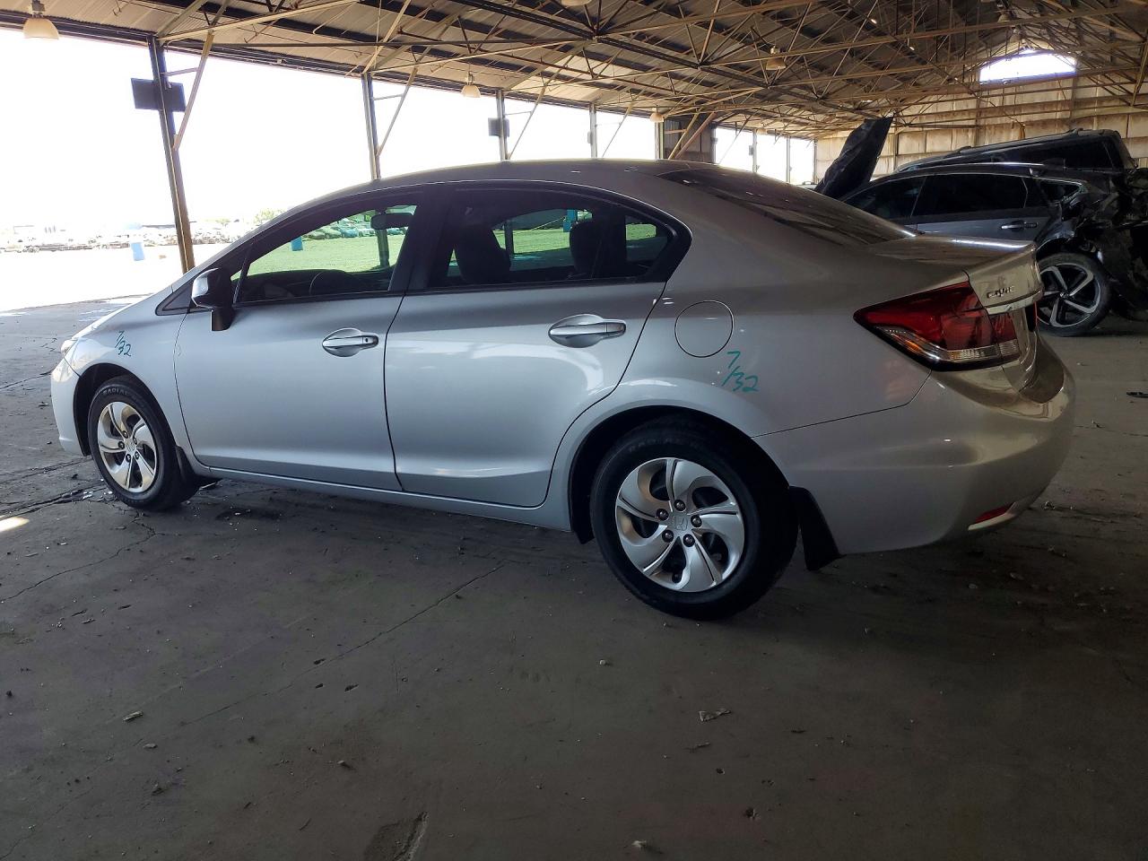 2013 Honda Civic Lx Silver vin: 19XFB2F53DE033770