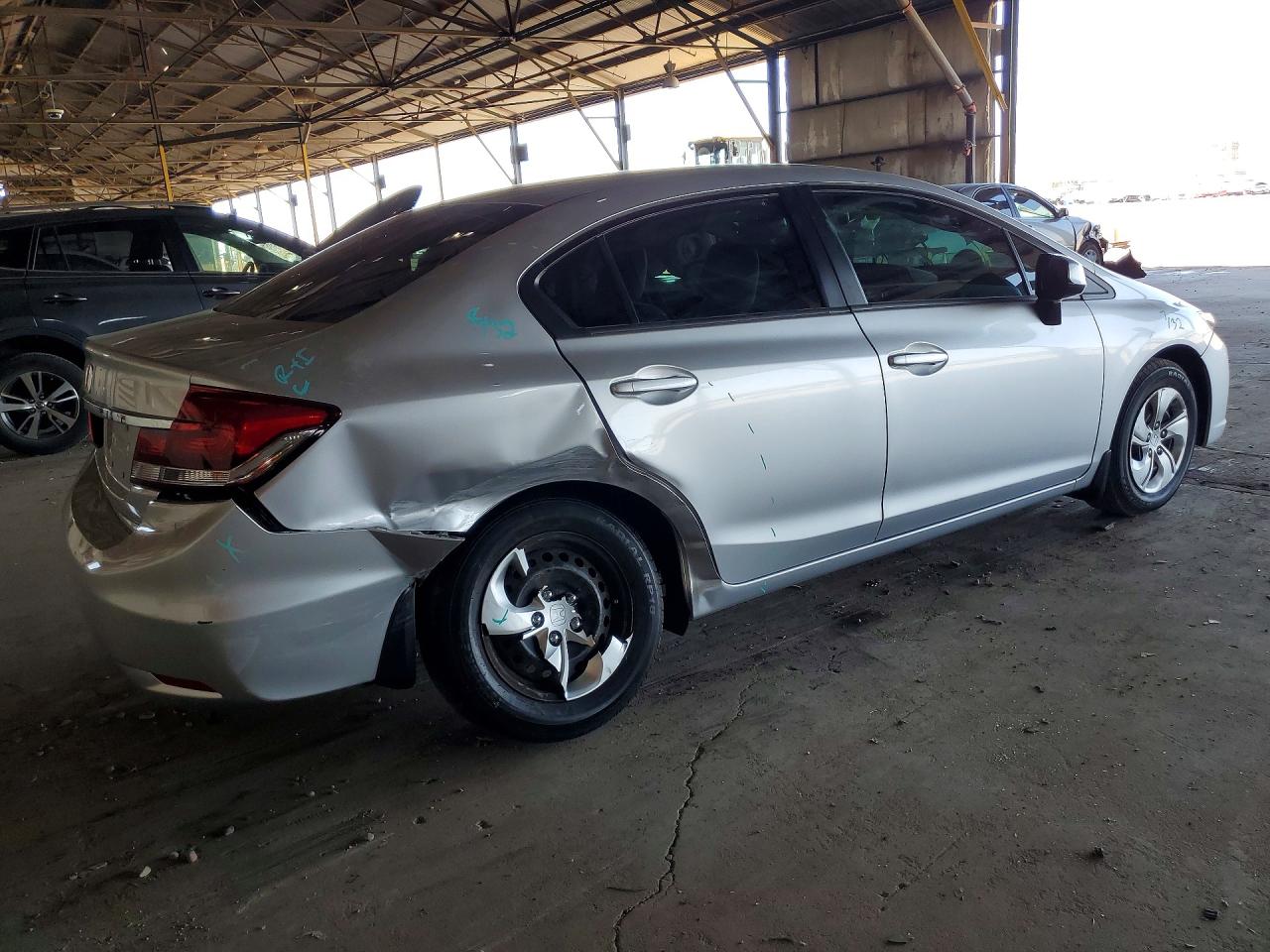 2013 Honda Civic Lx Silver vin: 19XFB2F53DE033770