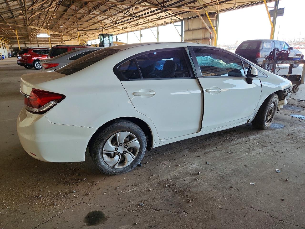 2013 Honda Civic Lx White vin: 19XFB2F53DE037916