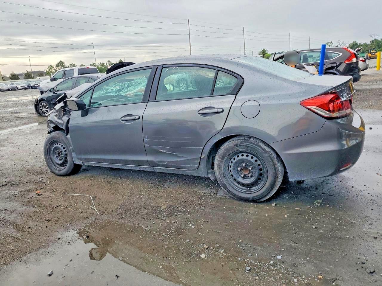 2013 Honda Civic Lx Gray vin: 19XFB2F53DE041190