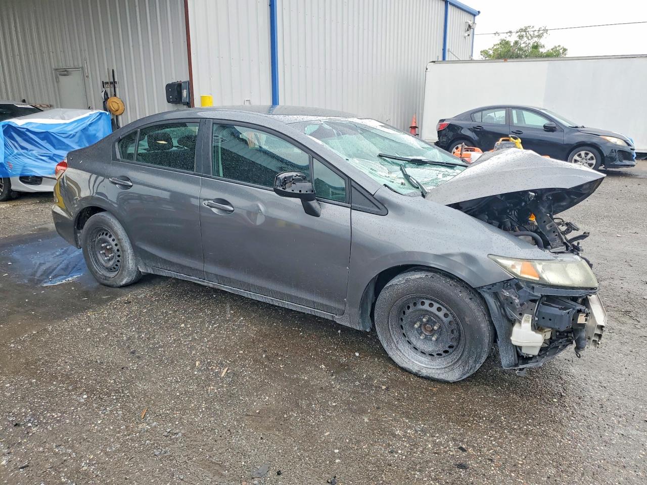 2013 Honda Civic Lx Gray vin: 19XFB2F53DE041190
