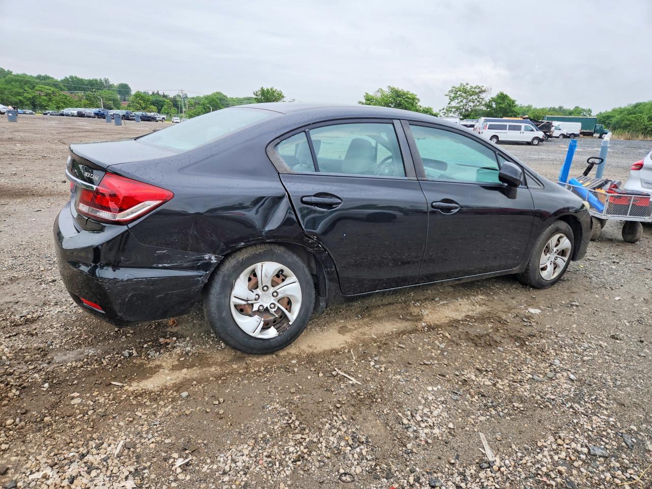 2013 Honda Civic Lx Black vin: 19XFB2F53DE042145