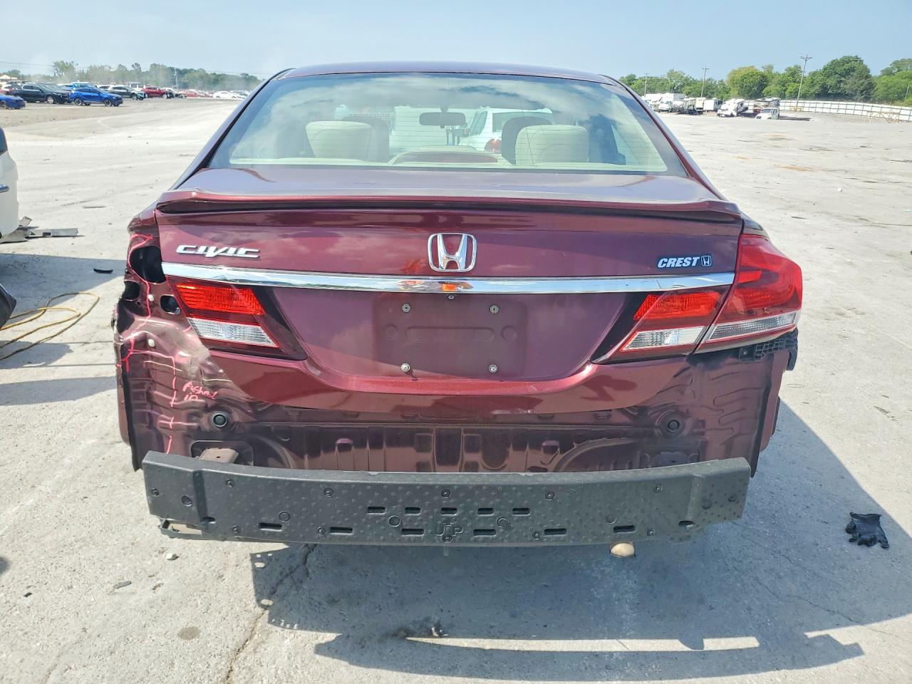 2013 Honda Civic Lx Красный vin: 19XFB2F53DE043554