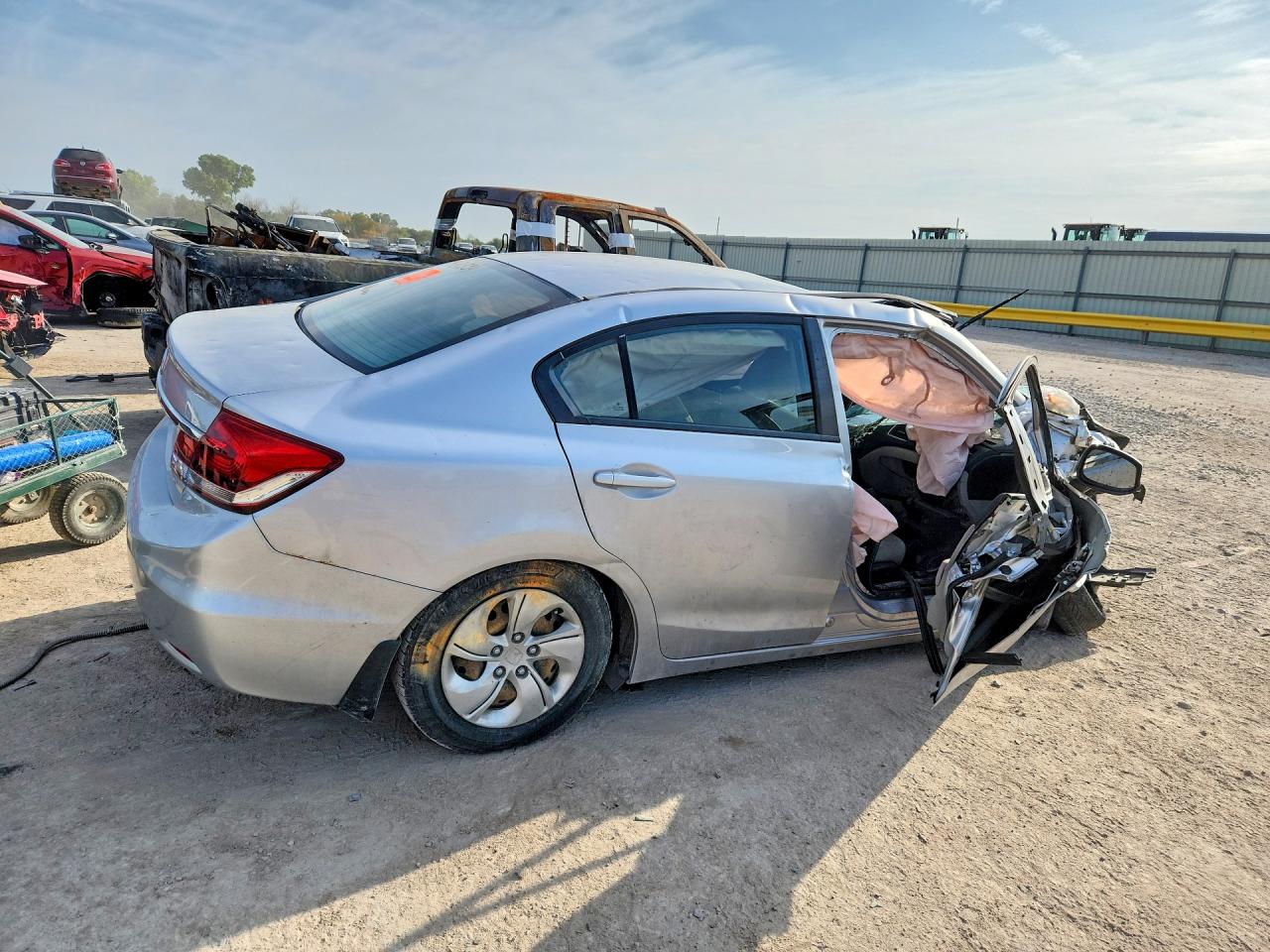 2013 Honda Civic Lx Silver vin: 19XFB2F53DE048334