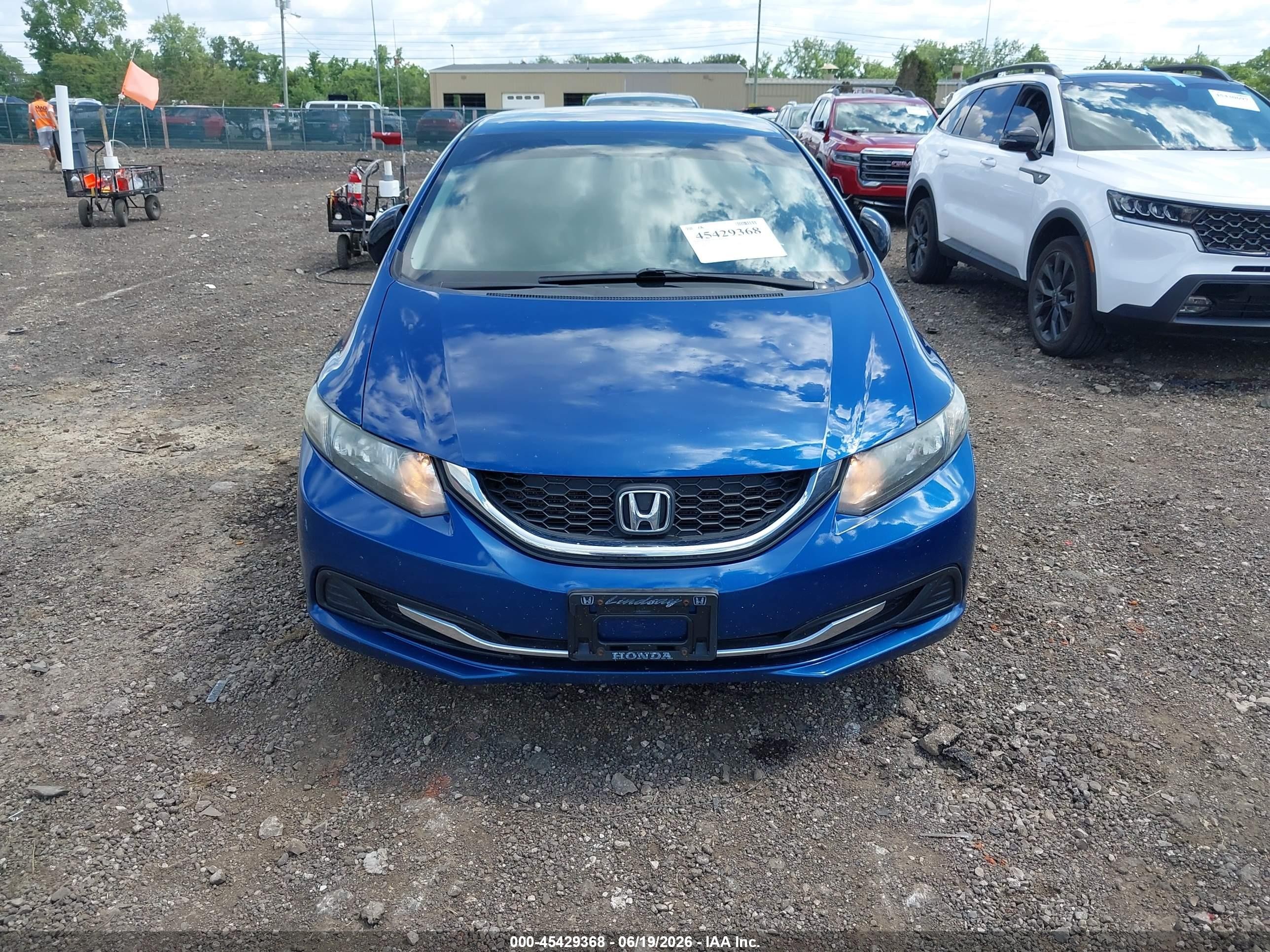 2013 Honda Civic Lx Blue vin: 19XFB2F53DE061102