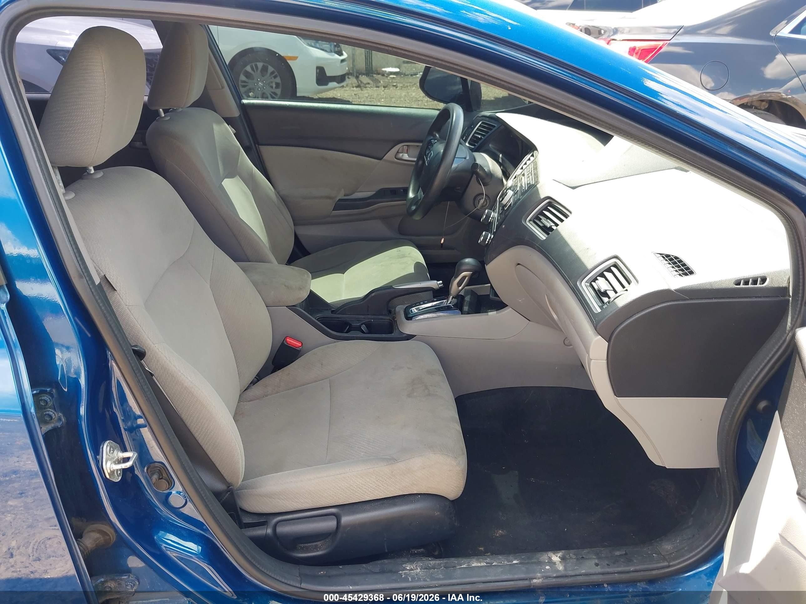 2013 Honda Civic Lx Blue vin: 19XFB2F53DE061102