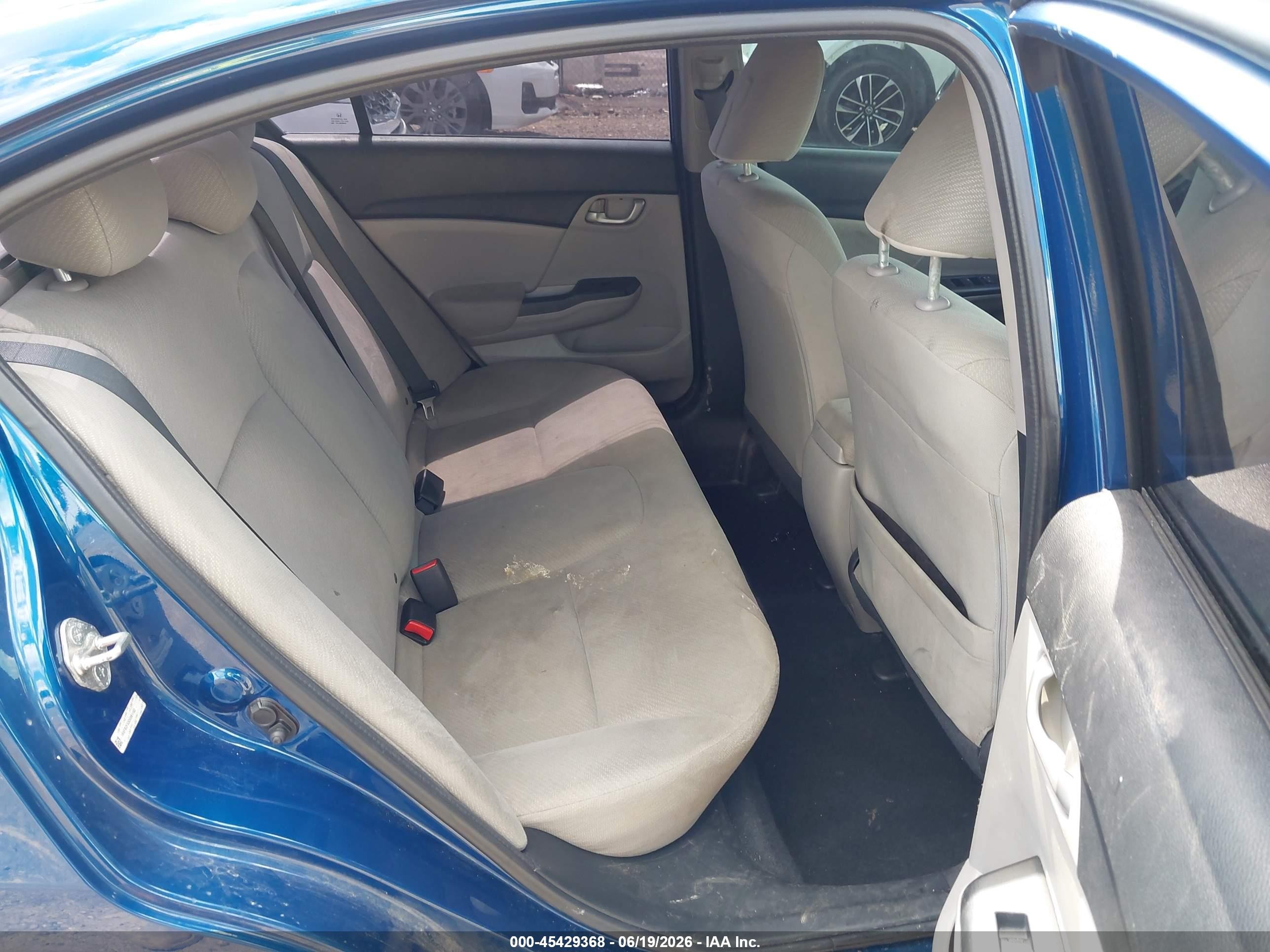 2013 Honda Civic Lx Blue vin: 19XFB2F53DE061102