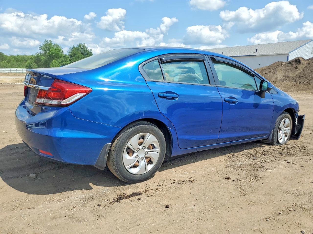 2013 Honda Civic Lx Blue vin: 19XFB2F53DE065795