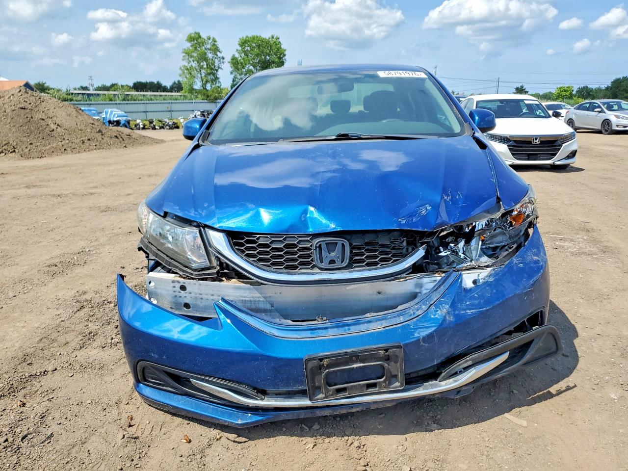 2013 Honda Civic Lx Blue vin: 19XFB2F53DE065795