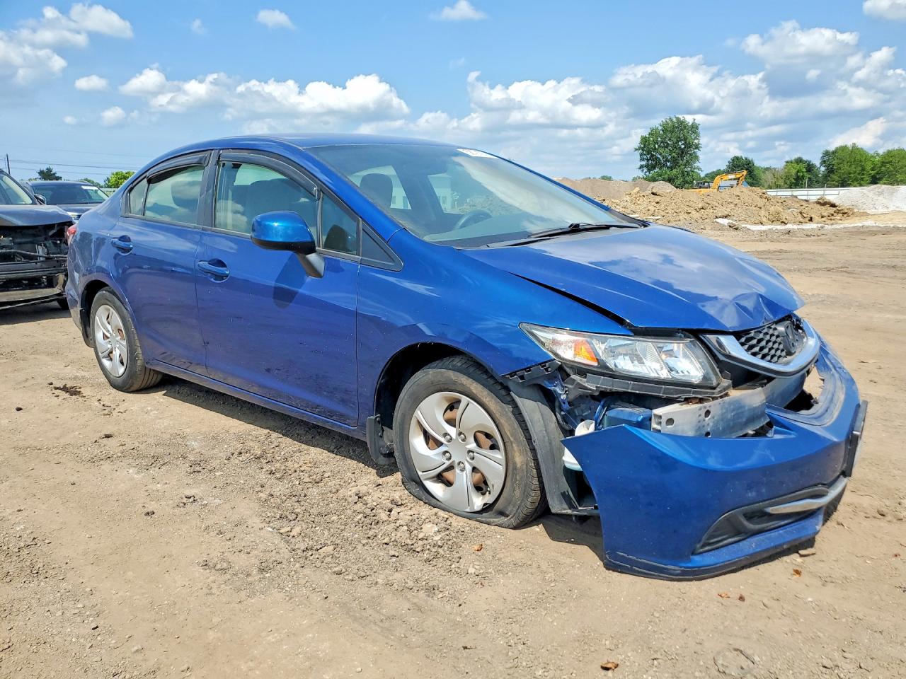 2013 Honda Civic Lx Blue vin: 19XFB2F53DE065795