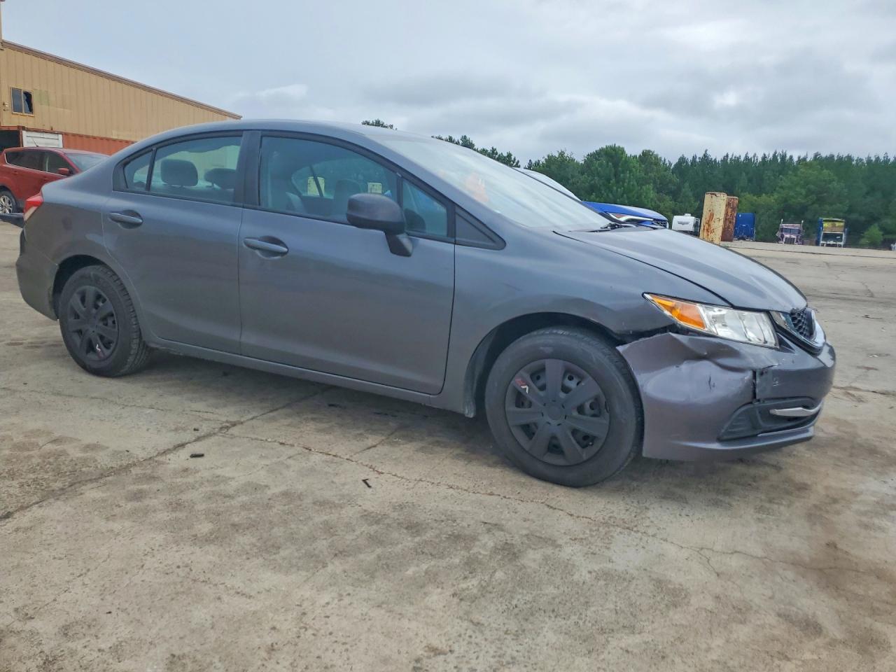2013 Honda Civic Lx Gray vin: 19XFB2F53DE077526