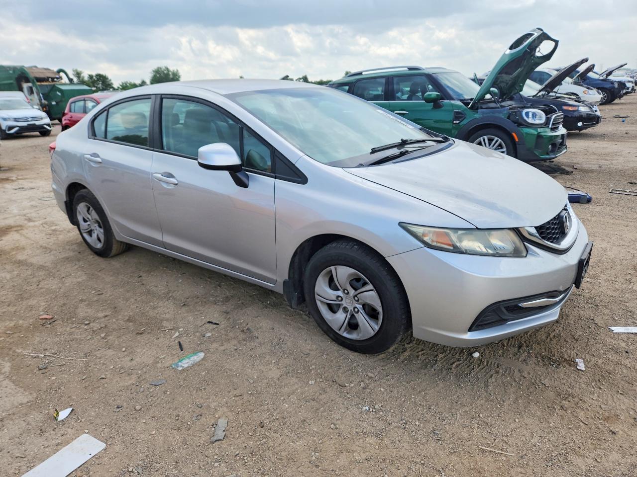 2013 Honda Civic Lx Silver vin: 19XFB2F53DE078546