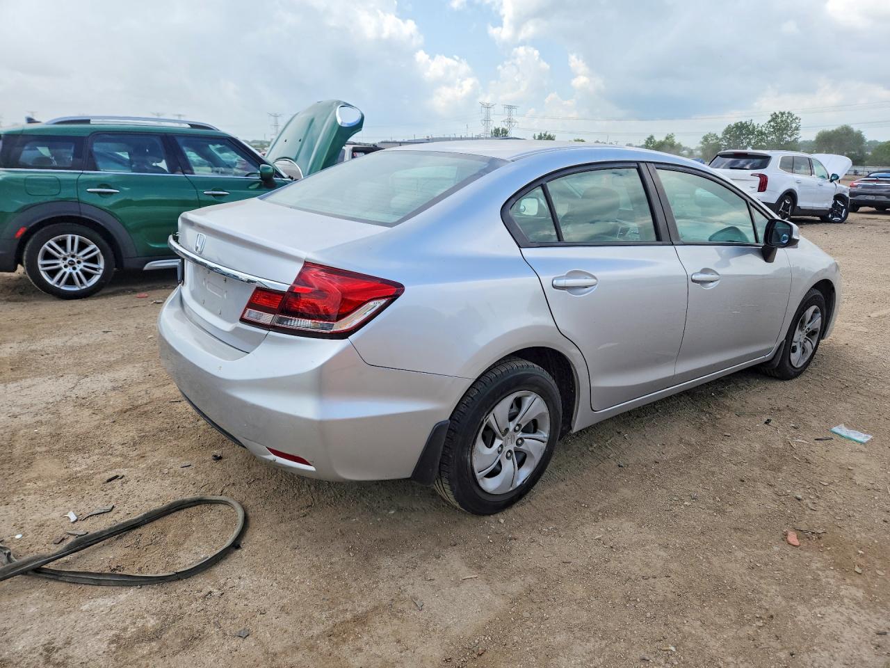 2013 Honda Civic Lx Silver vin: 19XFB2F53DE078546