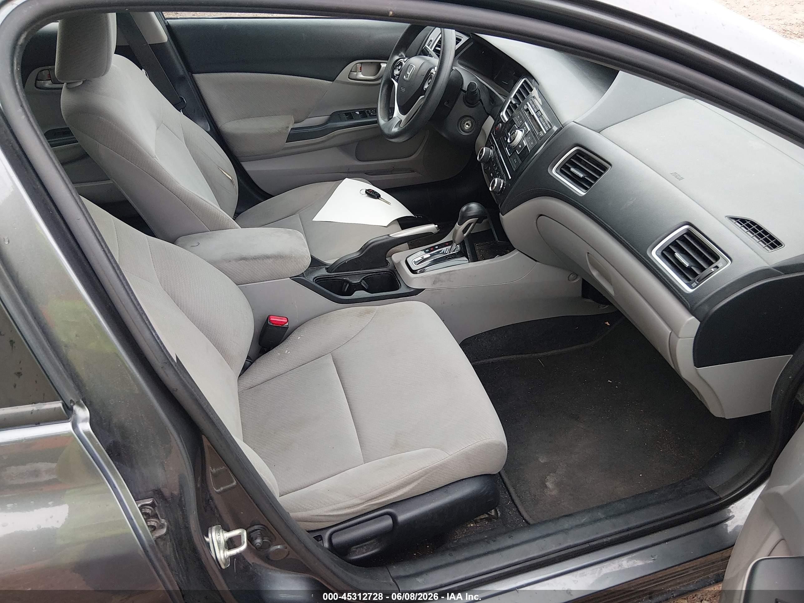 2013 Honda Civic Lx Gray vin: 19XFB2F53DE090034