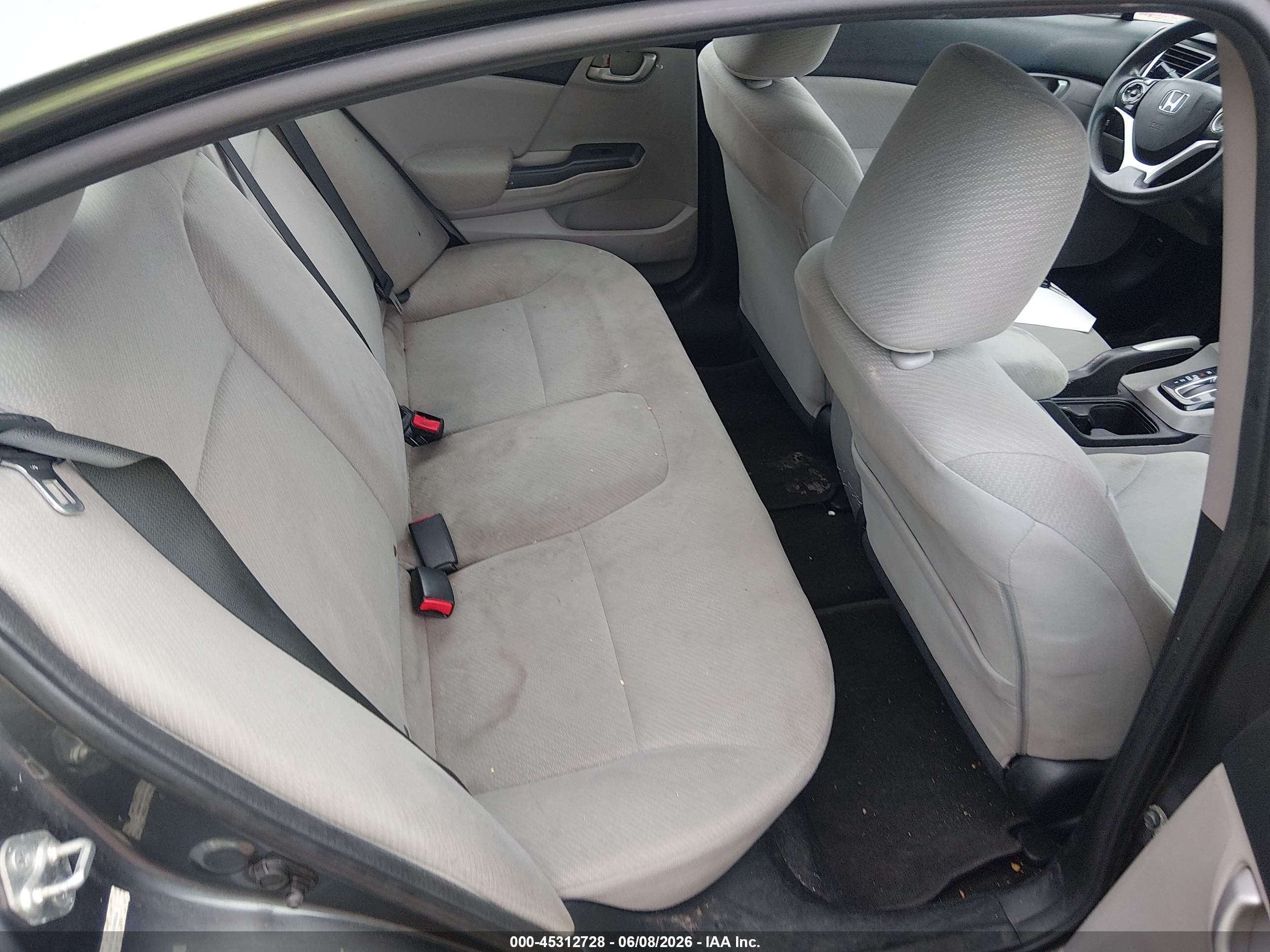2013 Honda Civic Lx Gray vin: 19XFB2F53DE090034