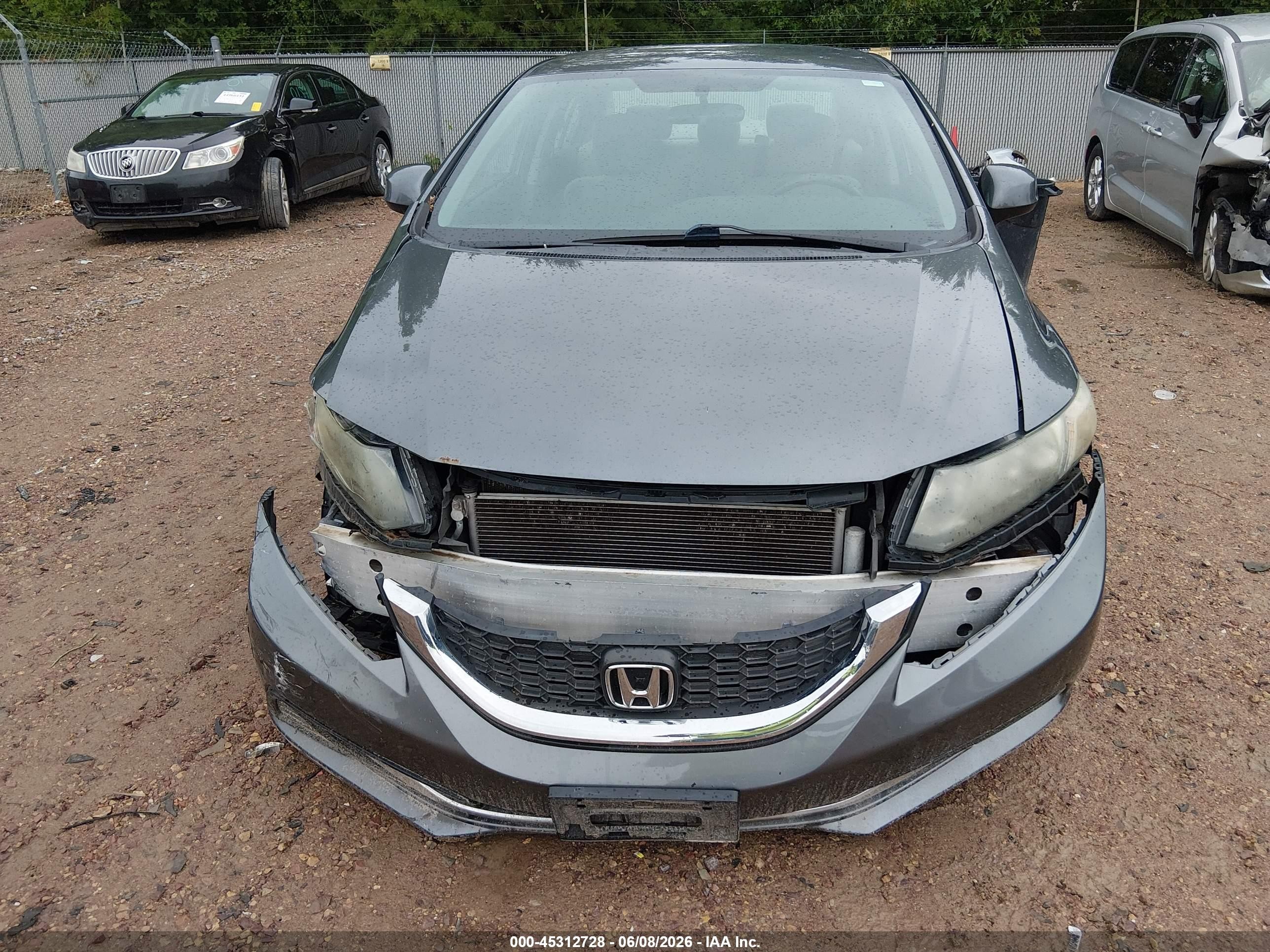 2013 Honda Civic Lx Gray vin: 19XFB2F53DE090034