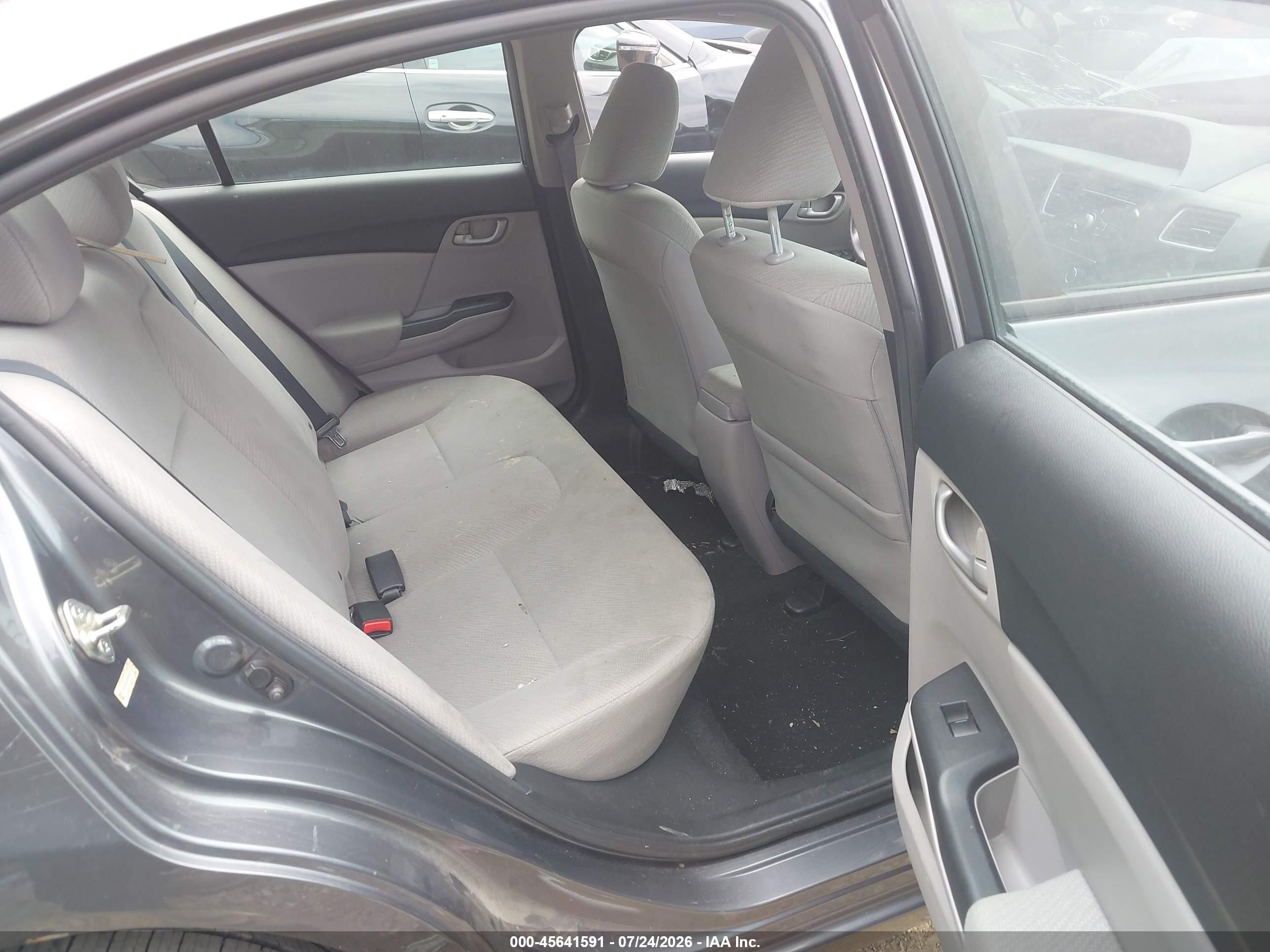 2013 Honda Civic Lx Серый vin: 19XFB2F53DE091460