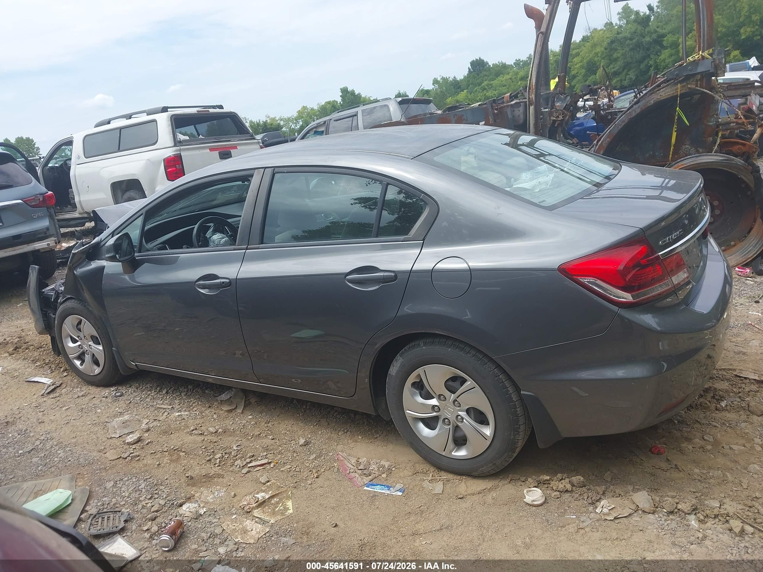 2013 Honda Civic Lx Серый vin: 19XFB2F53DE091460
